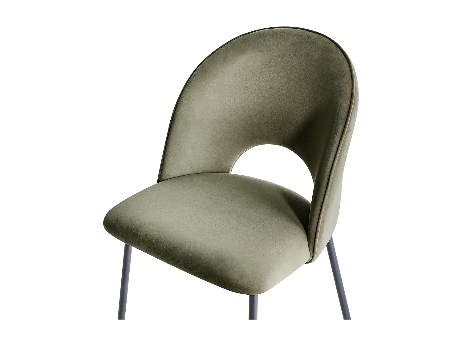 Lot de 2 chaises de salle à manger COVELO Velours Vert foncé