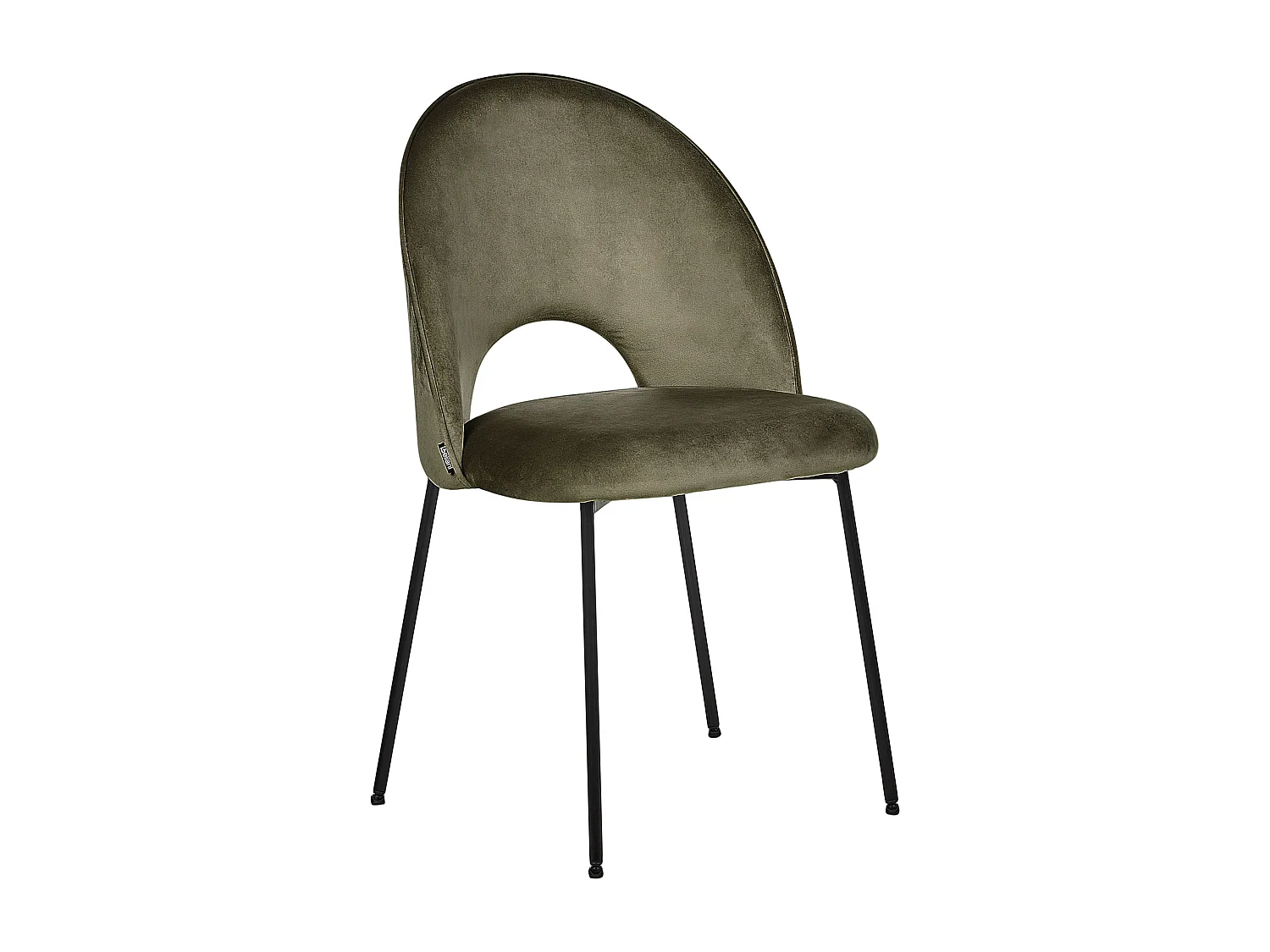 Lot de 2 chaises de salle à manger COVELO Velours Vert foncé