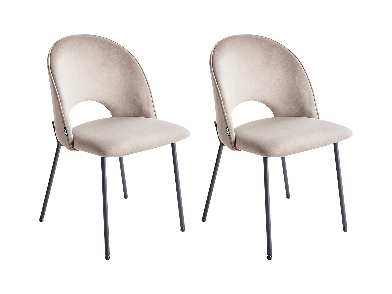 Lot de 2 chaises de salle à manger COVELO Taupe