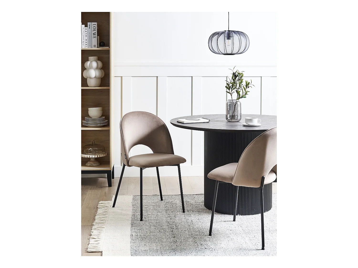 Esszimmerstuhl 2er Set COVELO Taupe