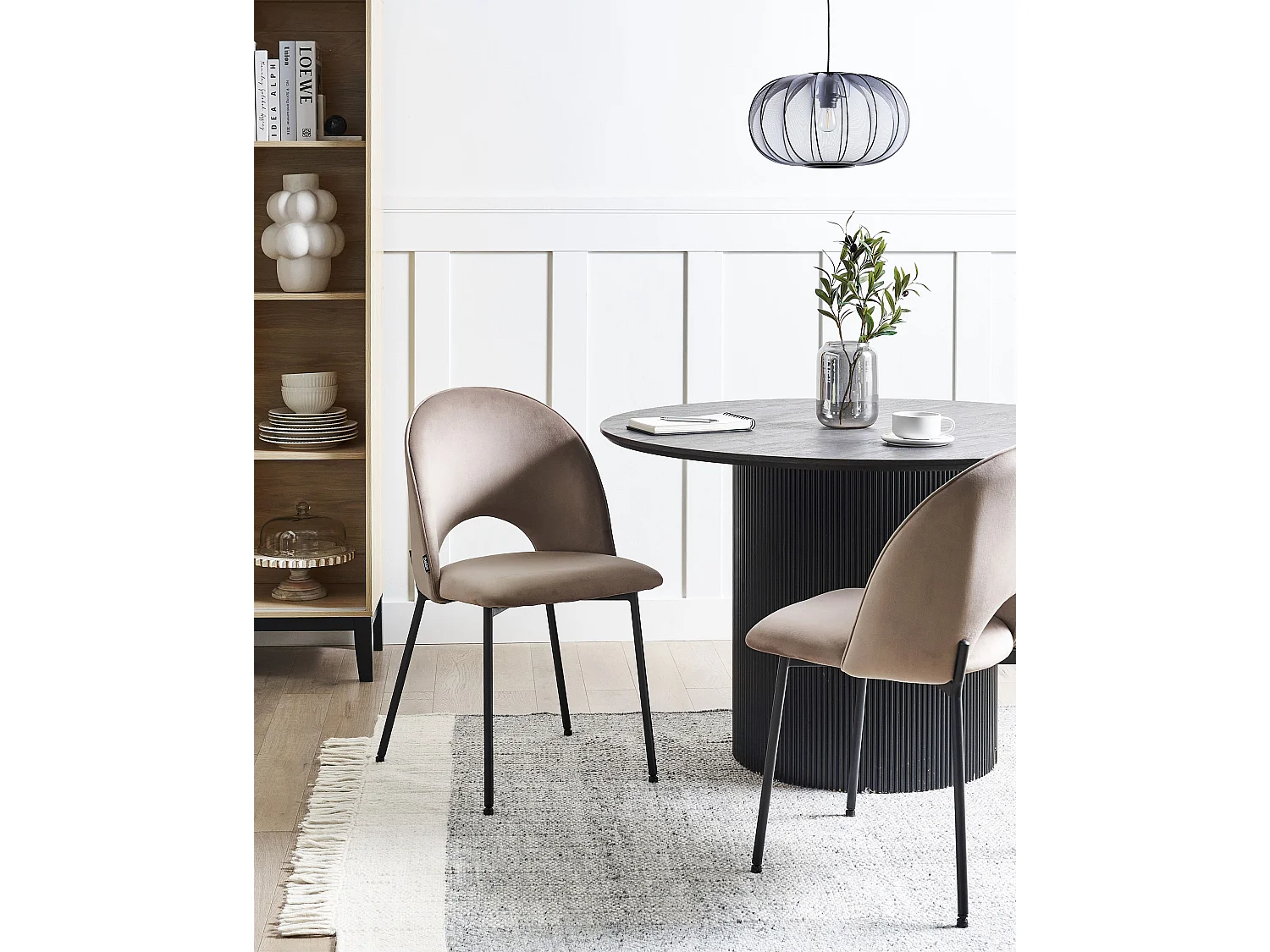 Esszimmerstuhl 2er Set COVELO Taupe