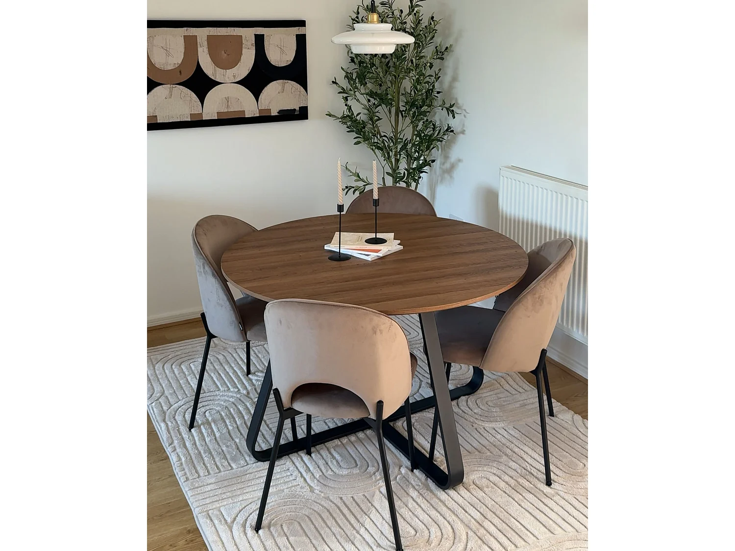 Lot de 2 chaises de salle à manger COVELO Taupe