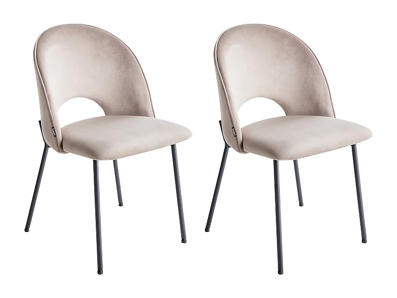 Set di 2 sedie da pranzo COVELO Tortora