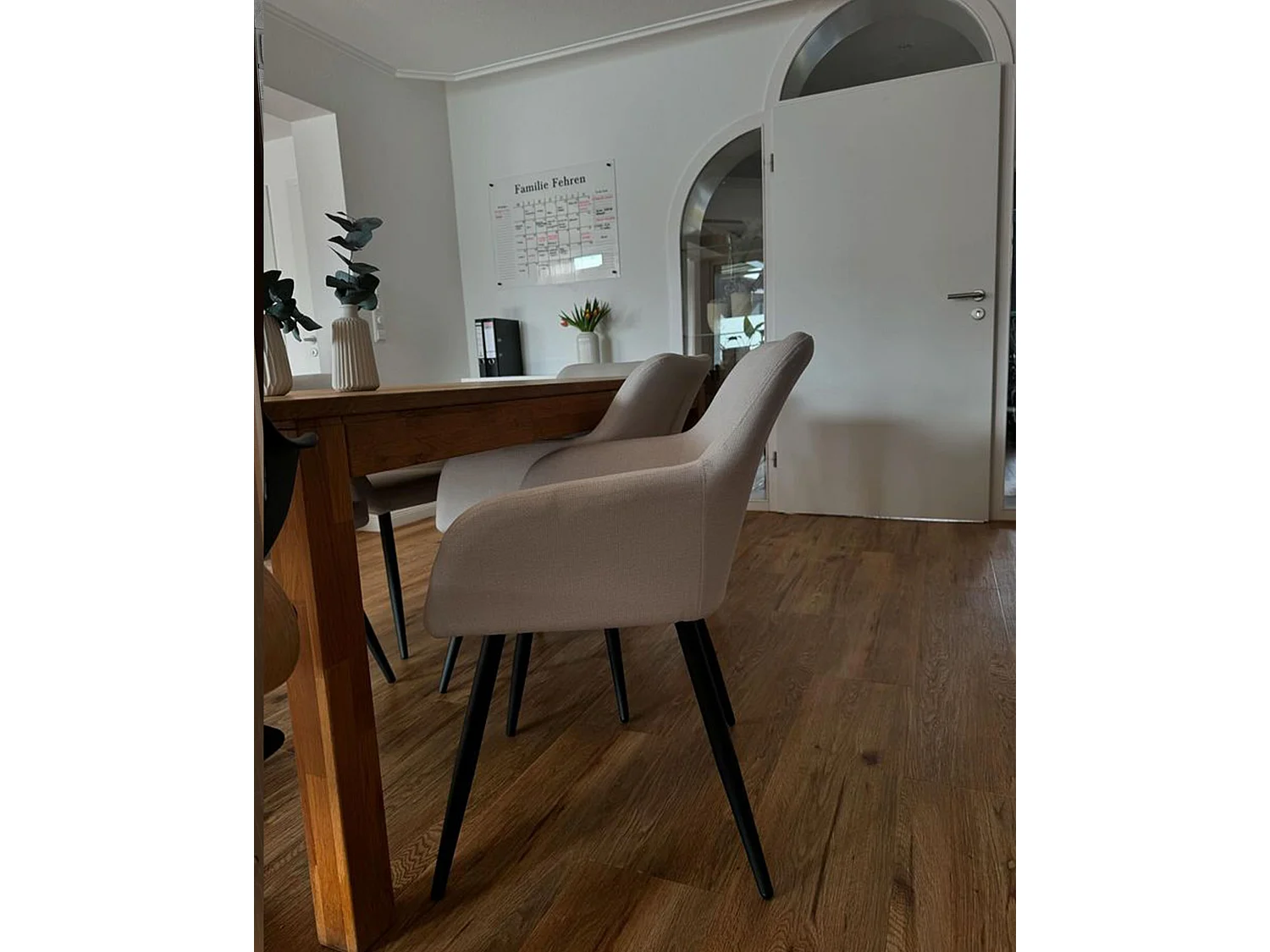 Set di 2 sedie da pranzo CASMALIA Velluto Bianco sporco