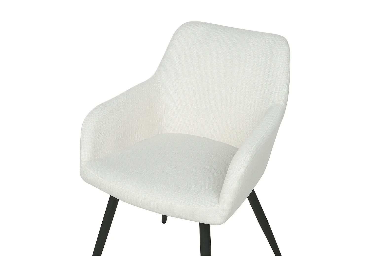 Conjunto de 2 cadeiras de jantar CASMALIA Veludo Branco creme