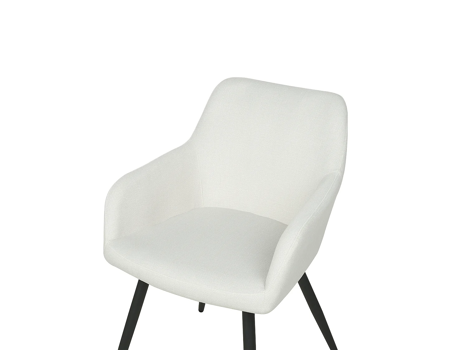 Lot de 2 chaises de salle à manger CASMALIA Velours Blanc cassé