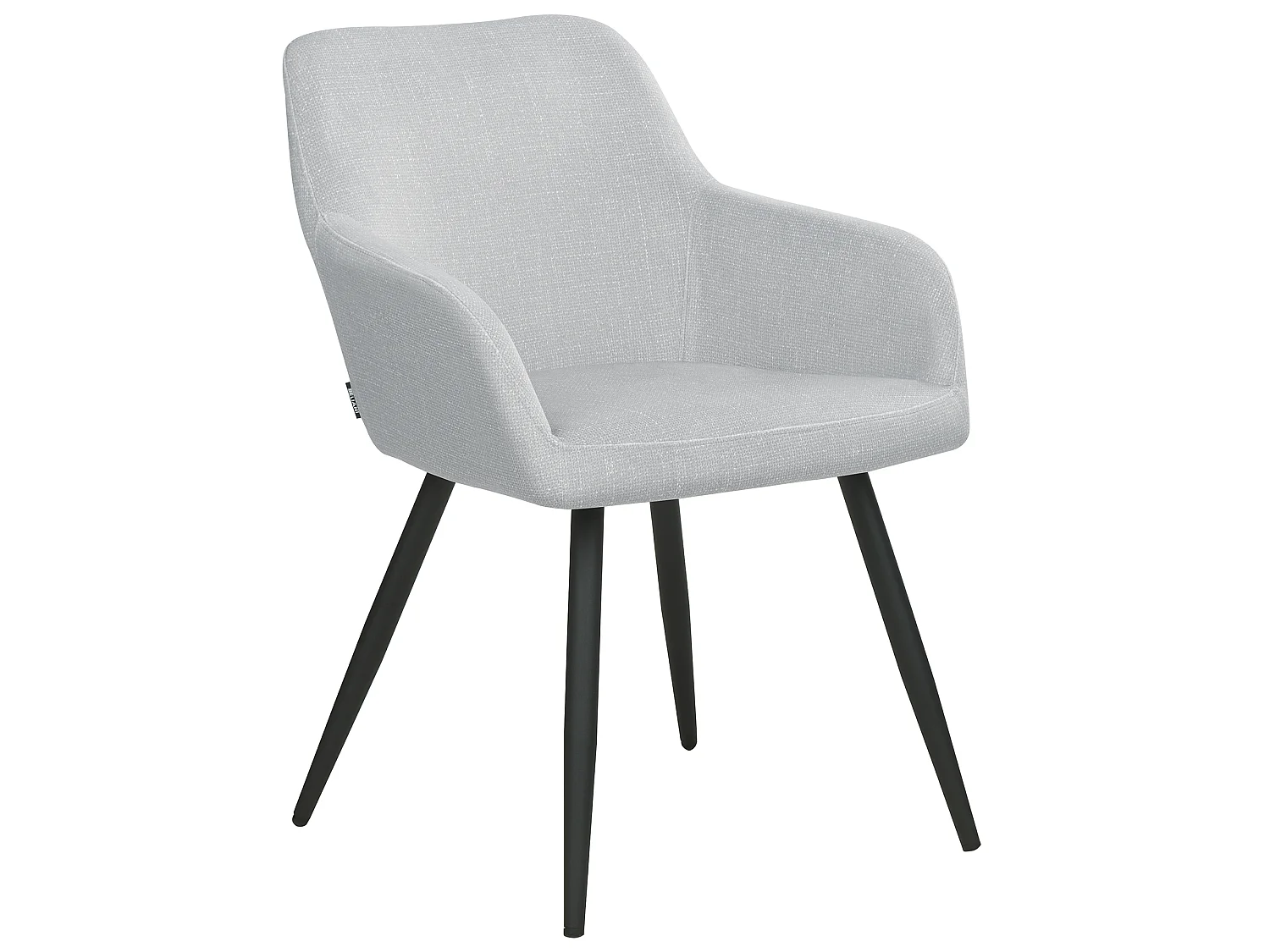 Lot de 2 chaises de salle à manger CASMALIA Velours Gris clair
