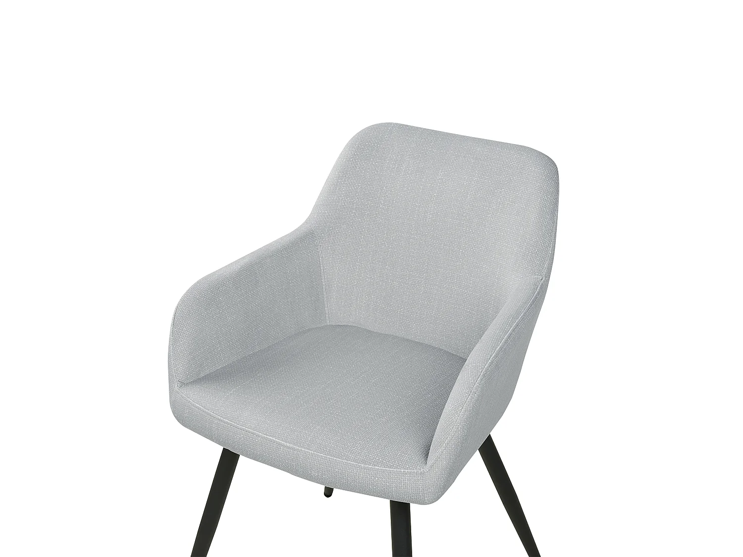 Lot de 2 chaises de salle à manger CASMALIA Velours Gris clair