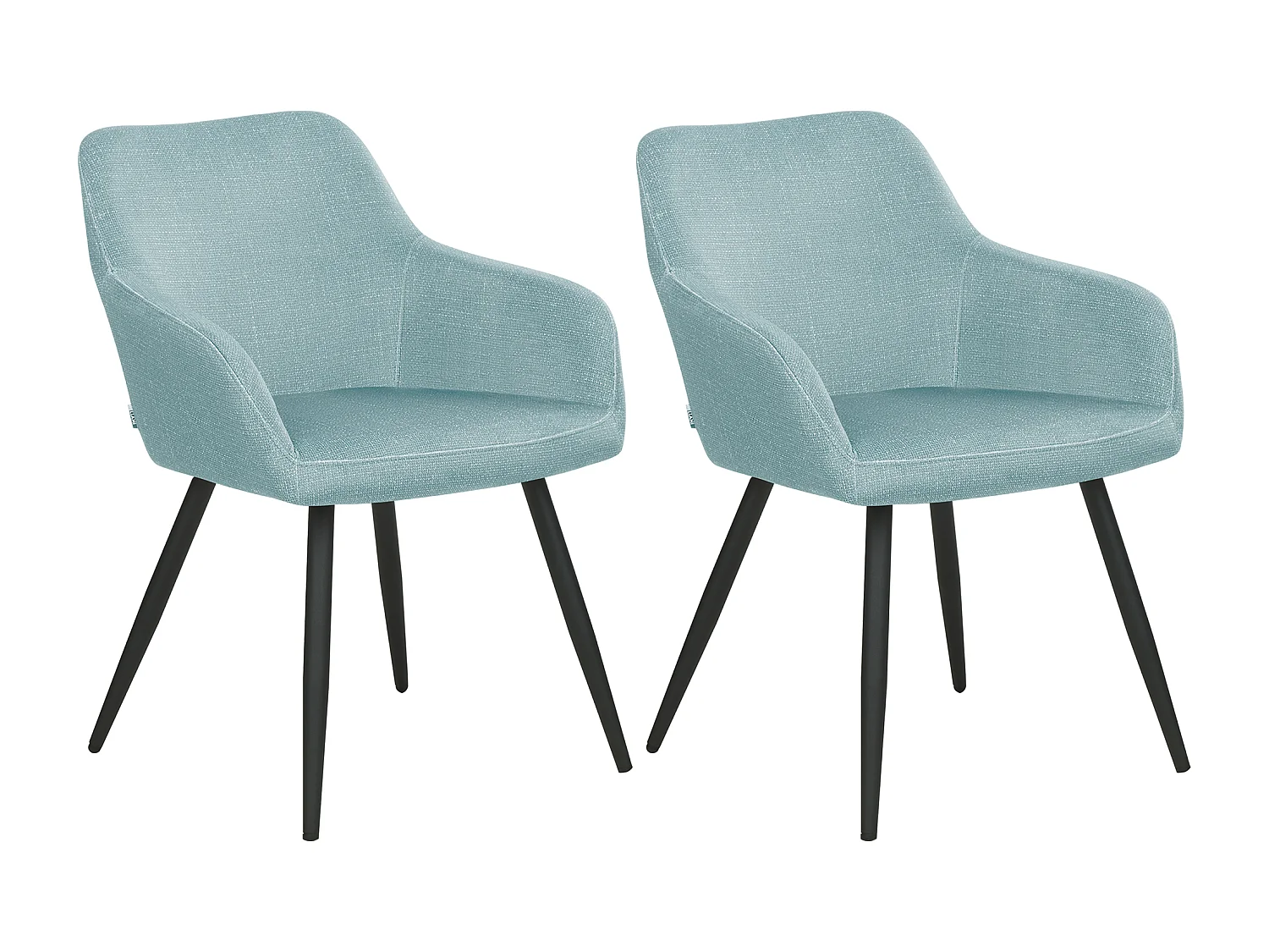 Set di 2 sedie da pranzo CASMALIA Velluto Azzurro