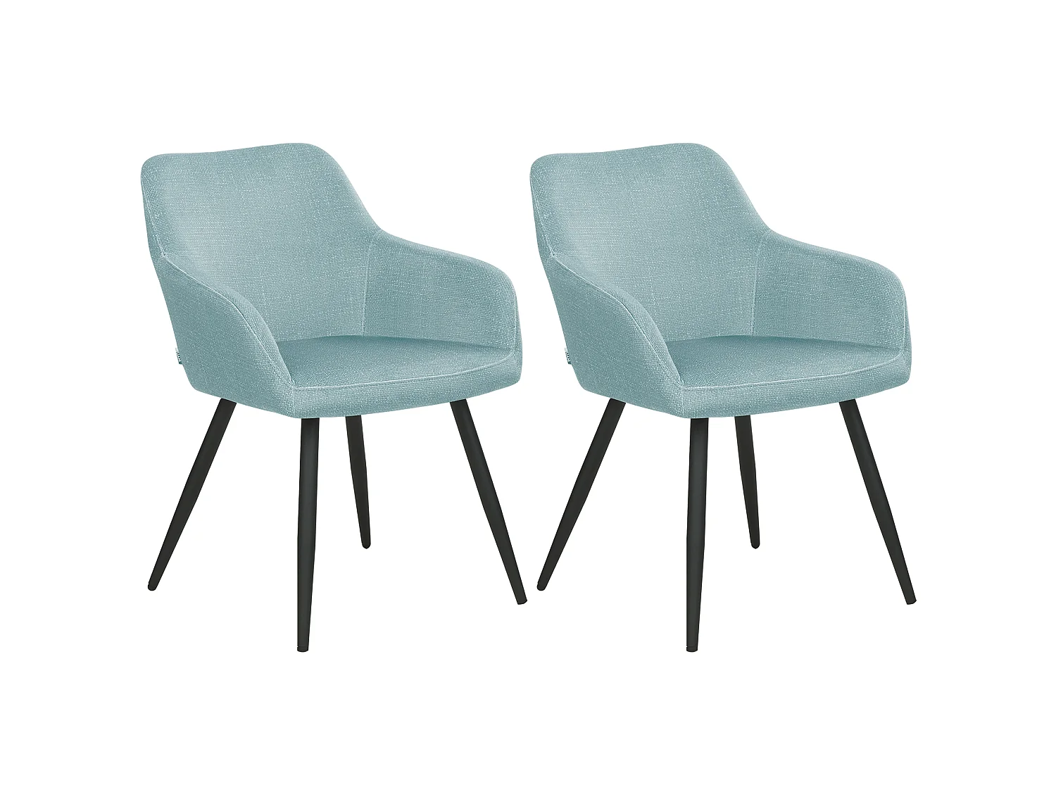 Set di 2 sedie da pranzo CASMALIA Velluto Azzurro