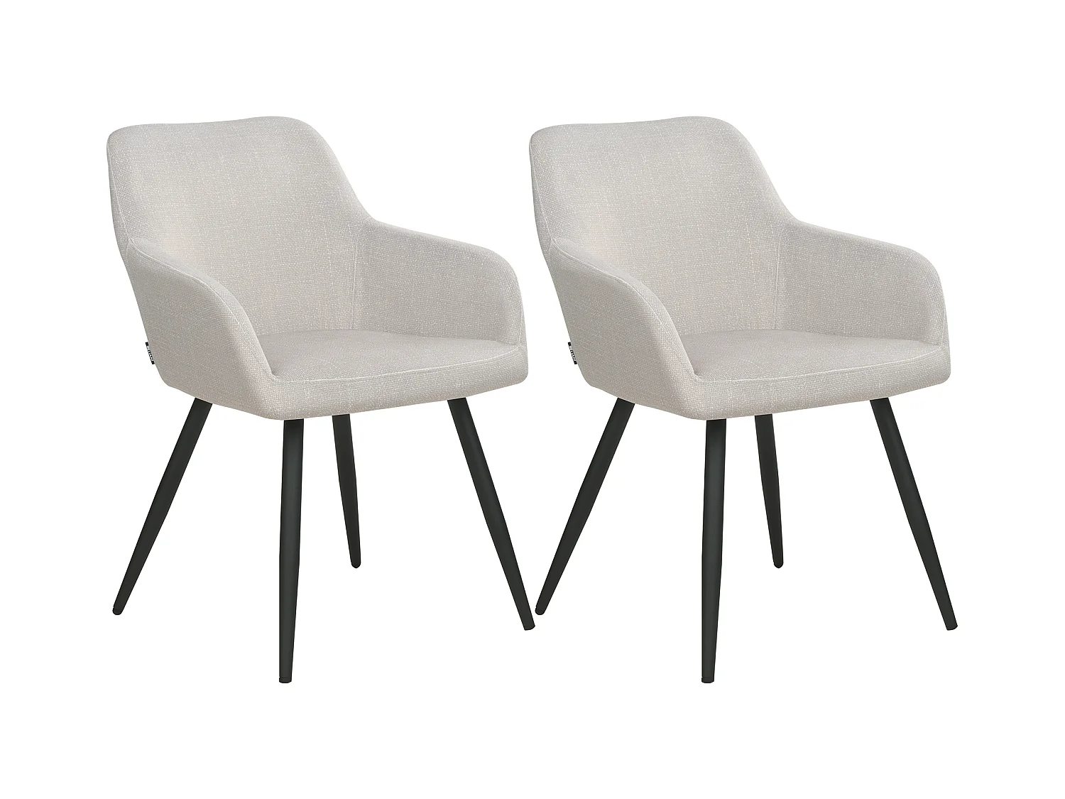 Lot de 2 chaises de salle à manger CASMALIA Velours Taupe