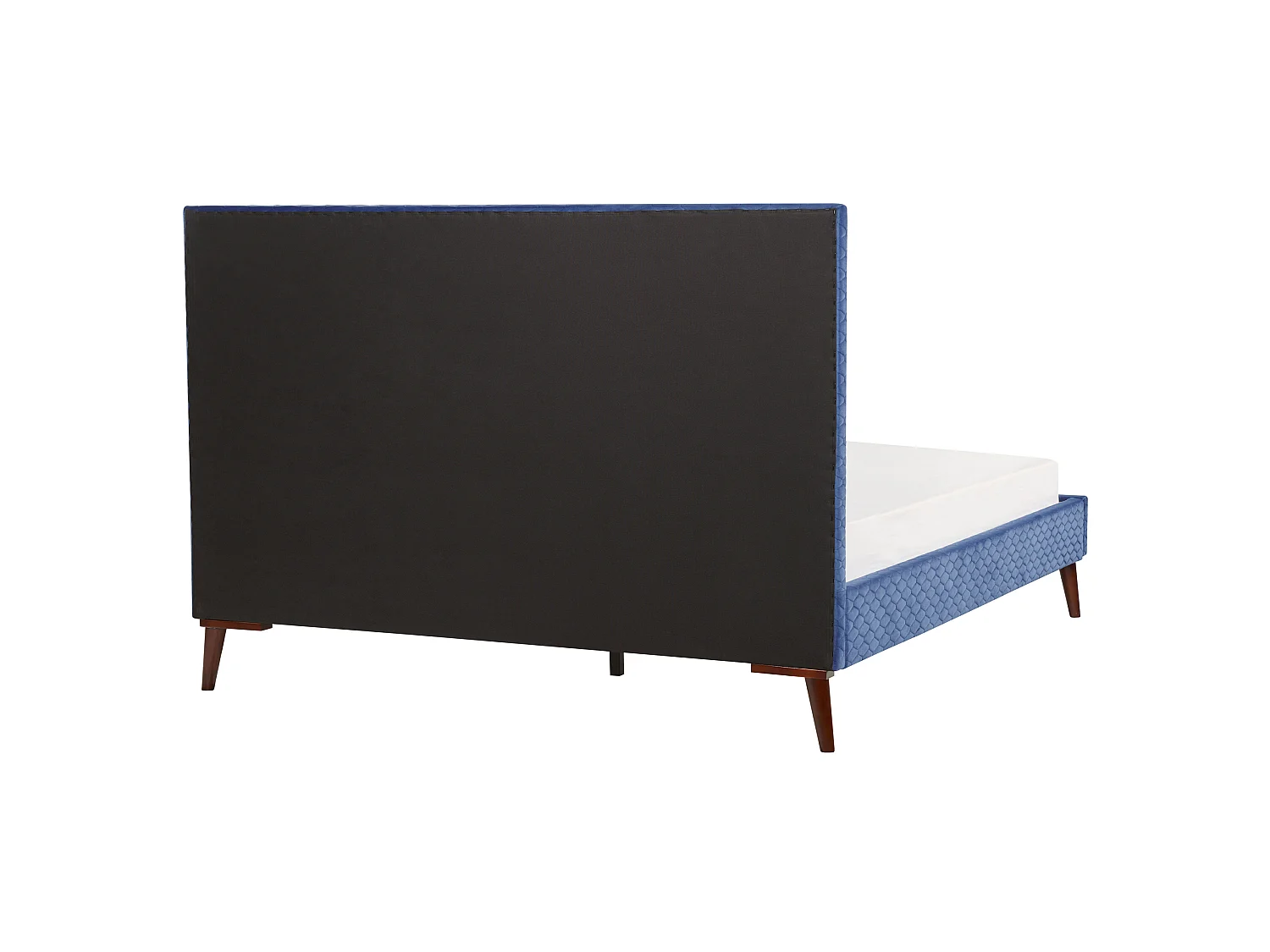 Lit avec sommier Velours BAYONNE 180 x 200 cm Bleu