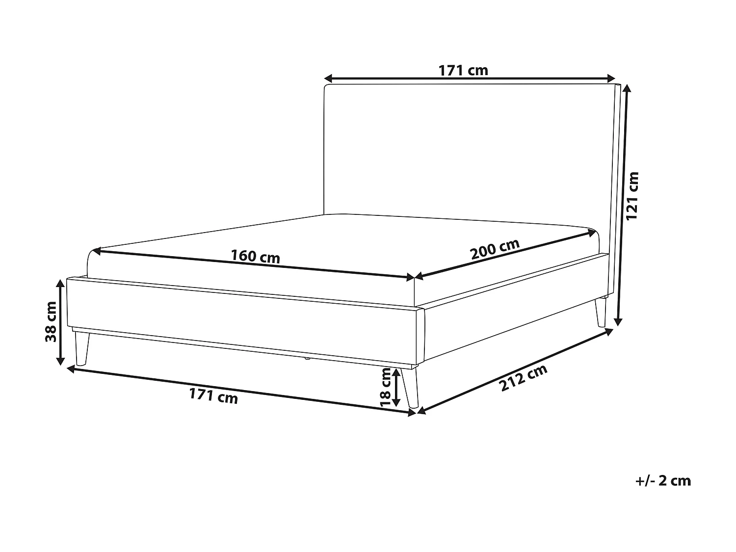 Bed Fluweel BAYONNE 160 x 200 cm Gebroken wit