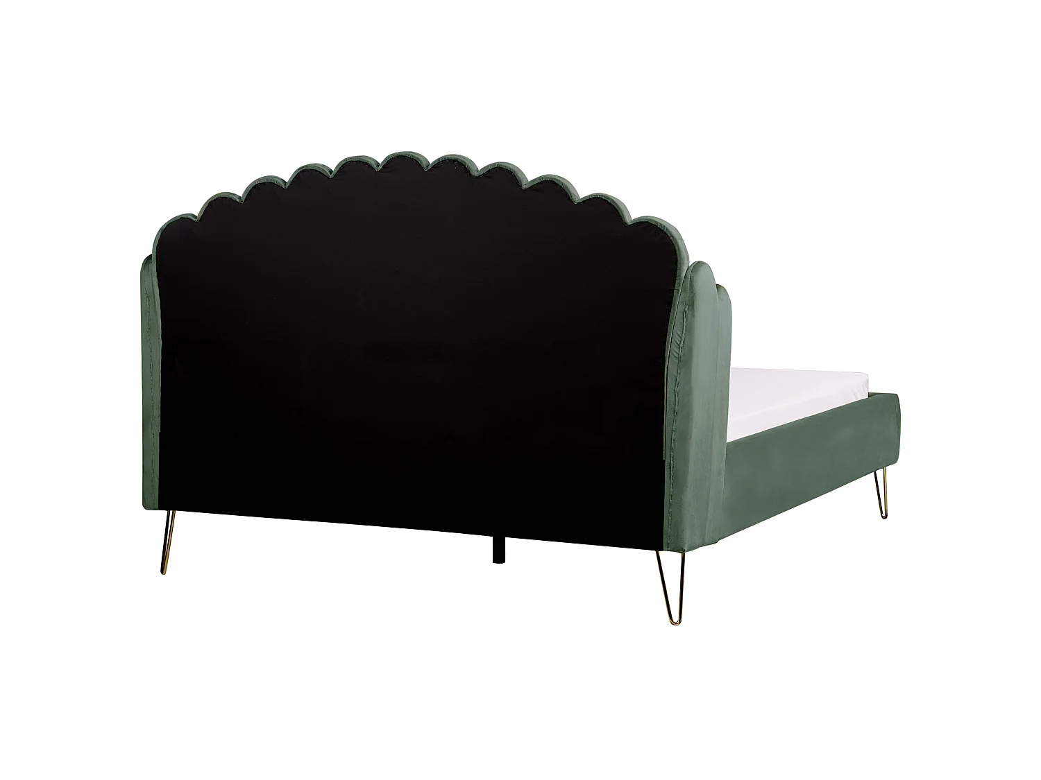 Letto Velluto AMBILLOU 160 x 200 cm Verde