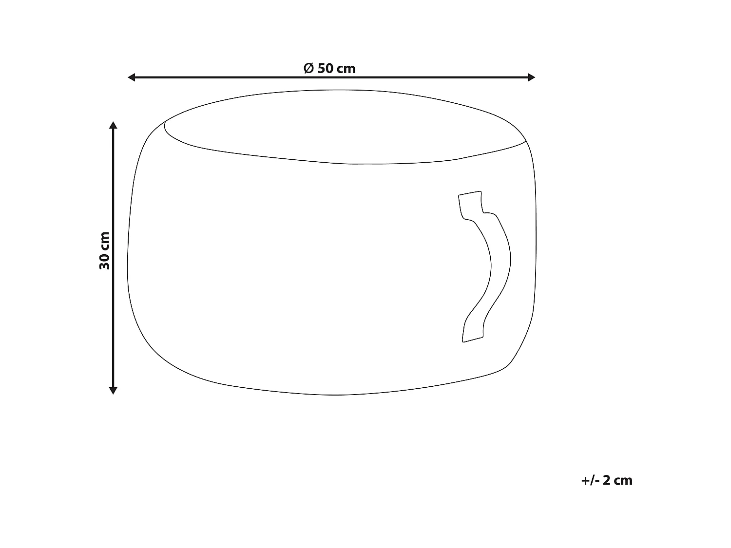 Poef KAWAI Katoen Olijfgroen 50 cm 50 cm 30 cm
