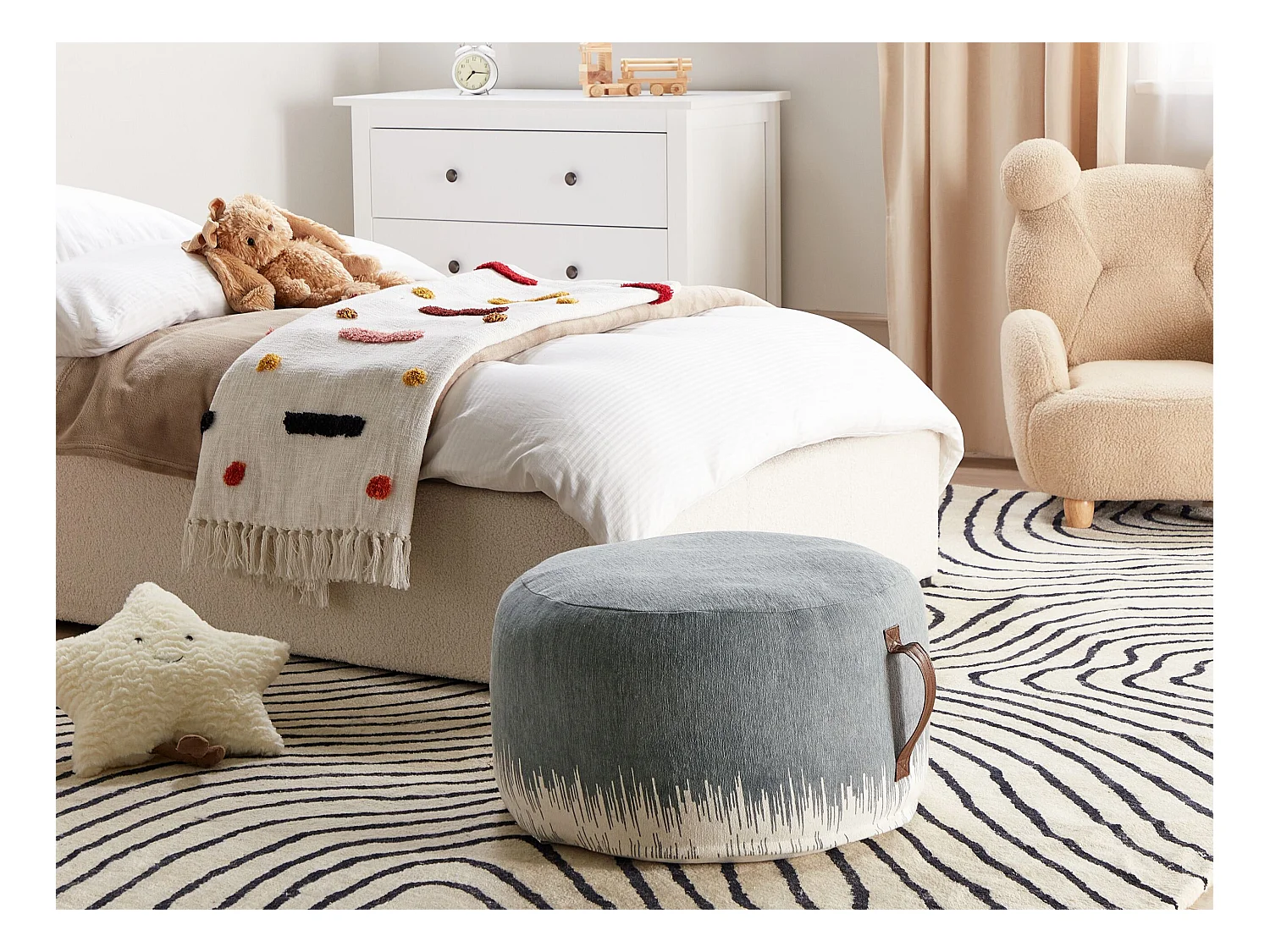 Pouf KAWAI Coton Gris