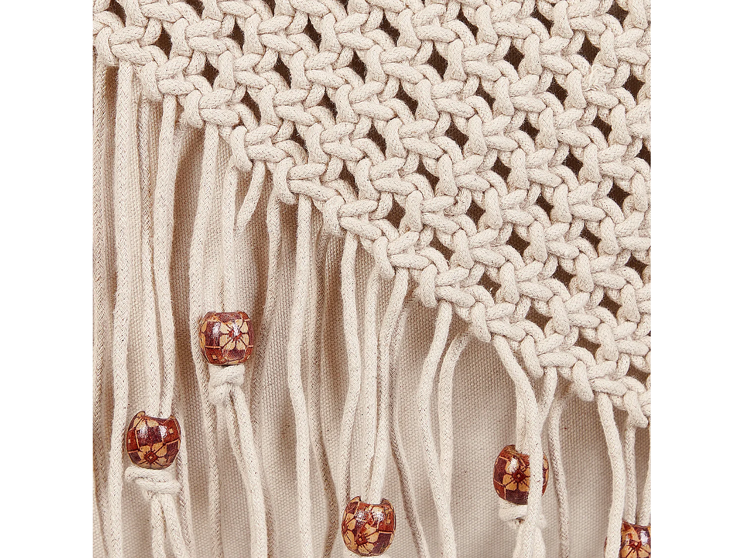 Poef Macramé DANDAI Katoen Beige 40 cm 40 cm 40 cm