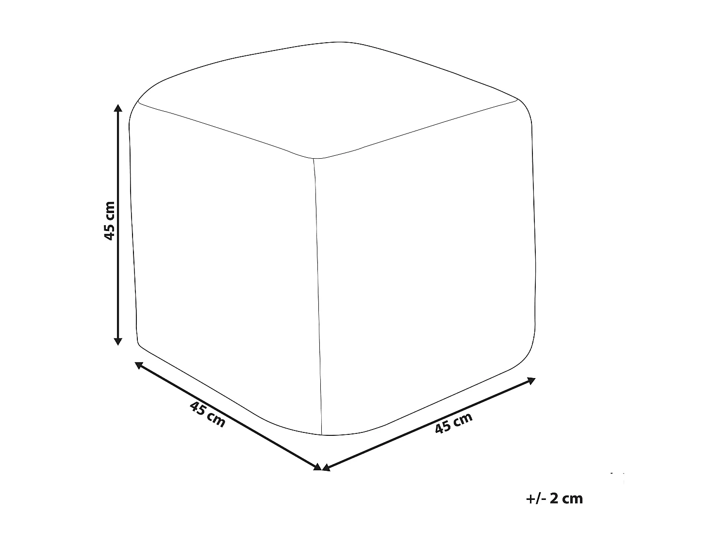 Pouf TARODI Coton Blanc cassé