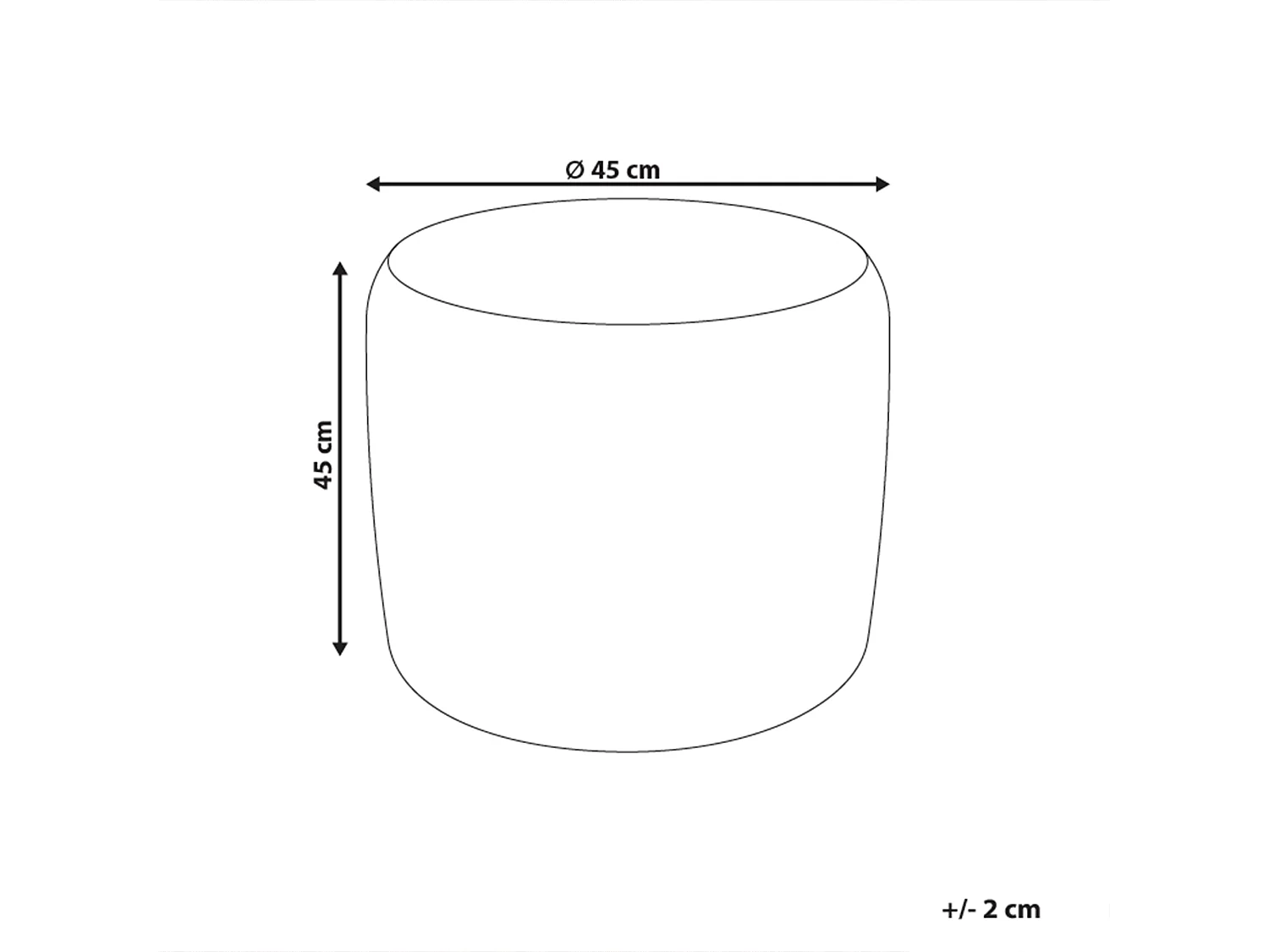 Pouf Macramé THAKOT Coton Marron