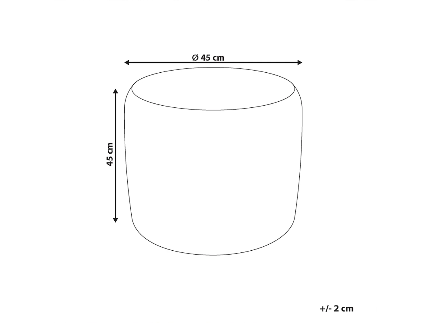Pouf Makramee THAKOT Baumwolle Braun 45 cm 45 cm 45 cm