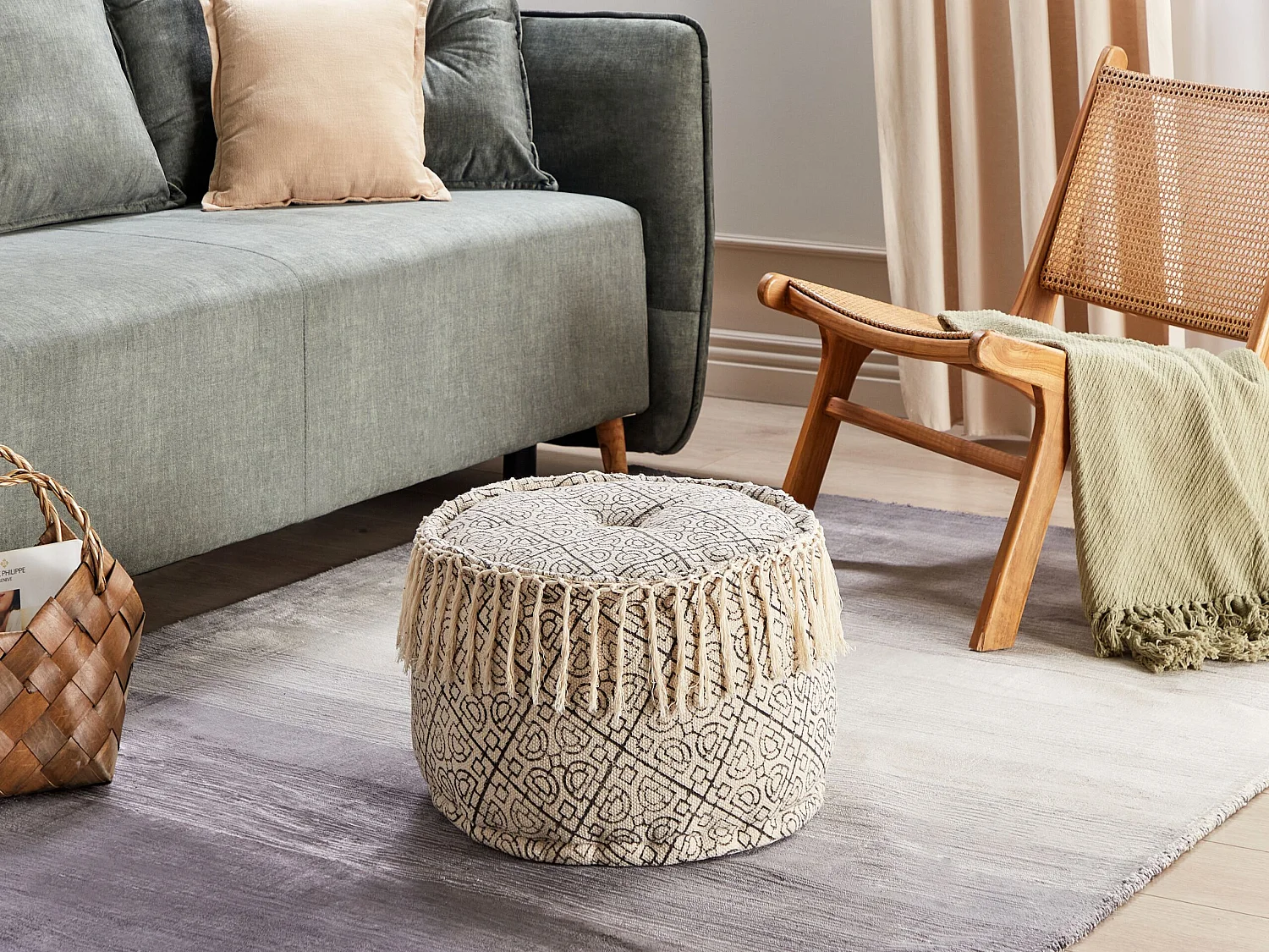 Pouf SONATI Coton Beige