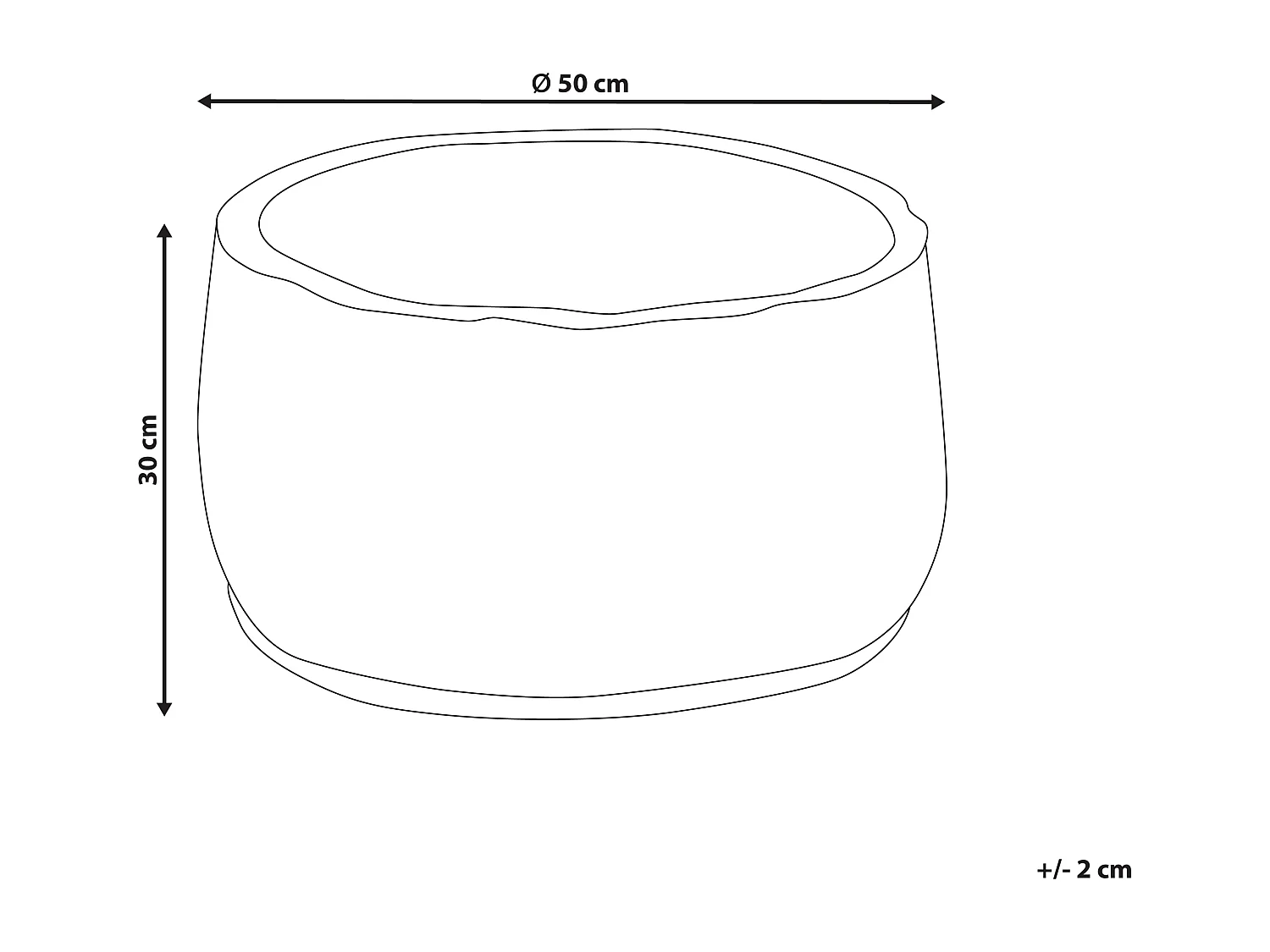 Puf SONATI Bawełna Beżowy 50 cm 50 cm 30 cm
