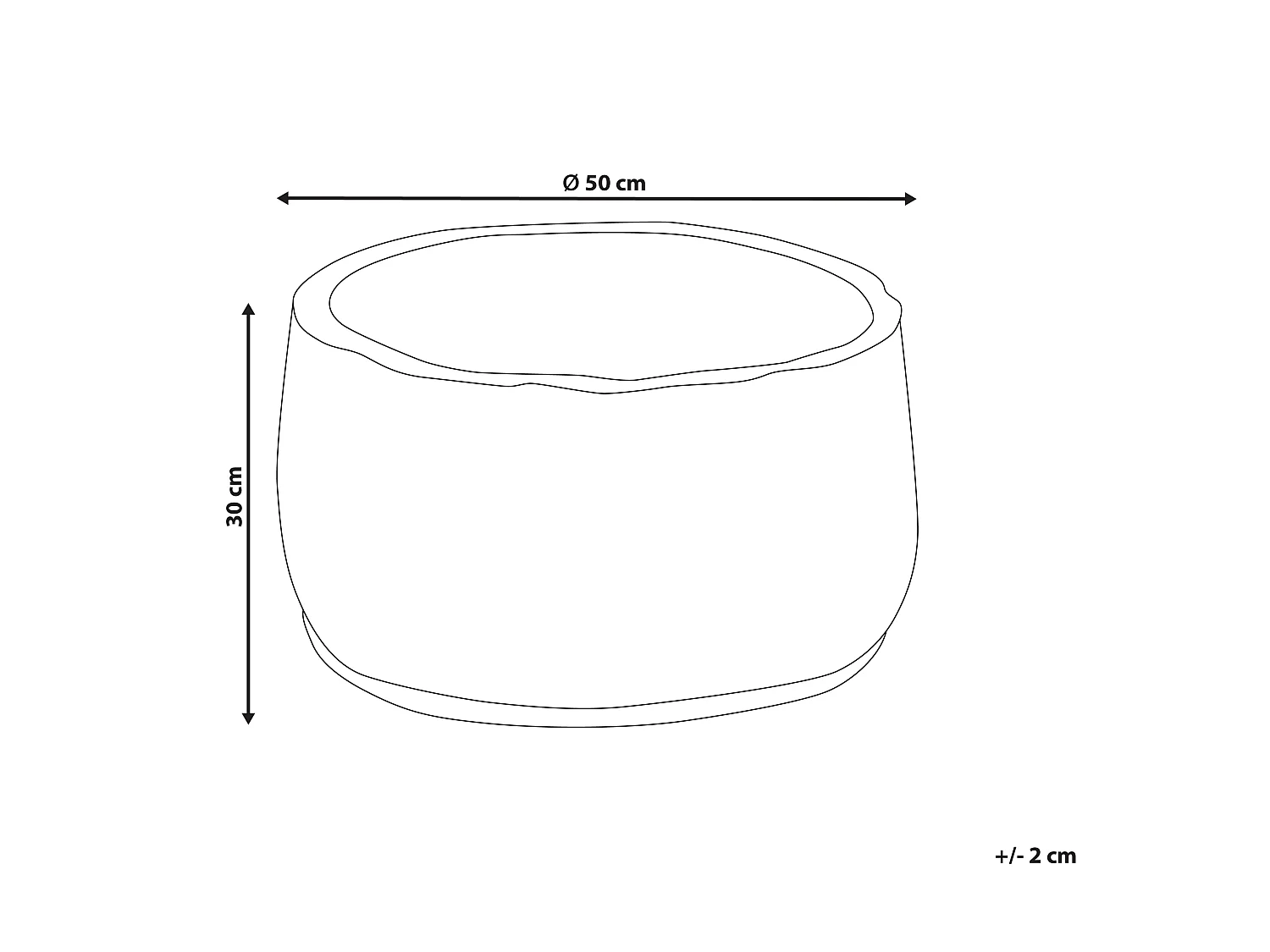 Pouf SONATI Coton Beige