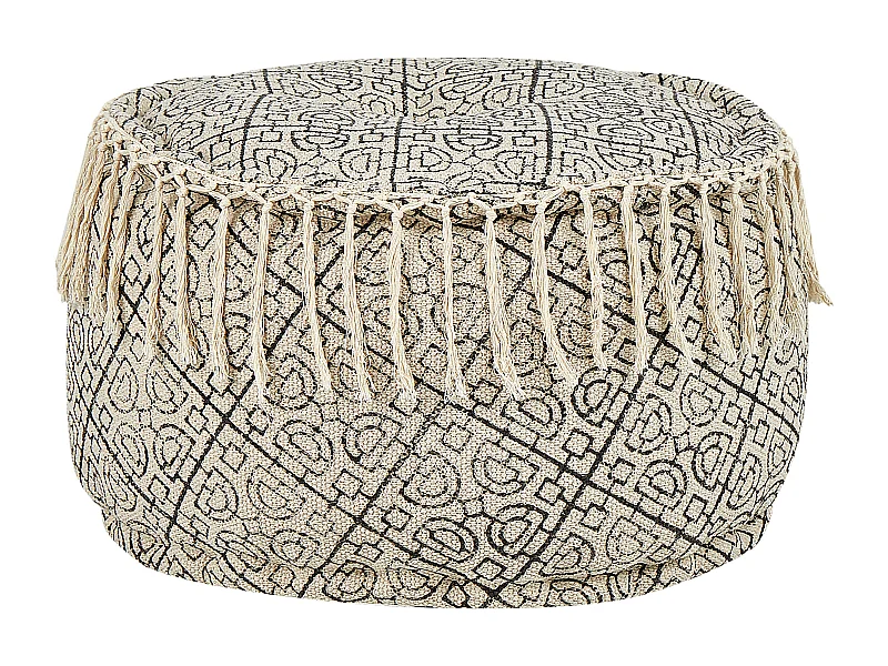 Pouf SONATI Cotone Beige 50 cm 50 cm 30 cm