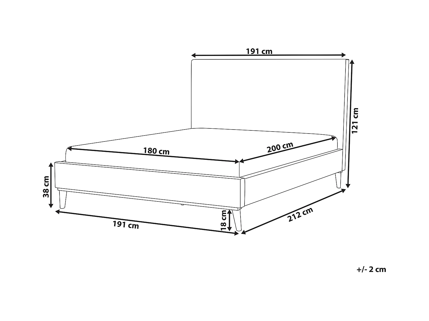 Bed Fluweel BAYONNE 180 x 200 cm Gebroken wit