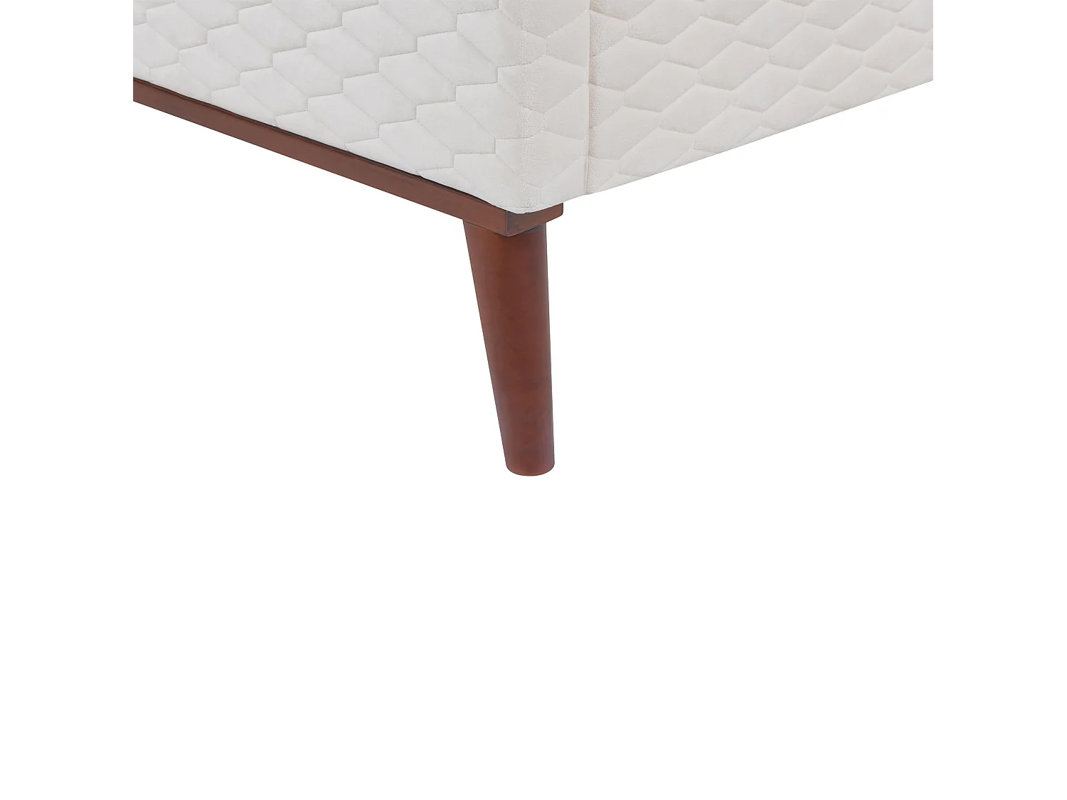 Bed Fluweel BAYONNE 180 x 200 cm Gebroken wit