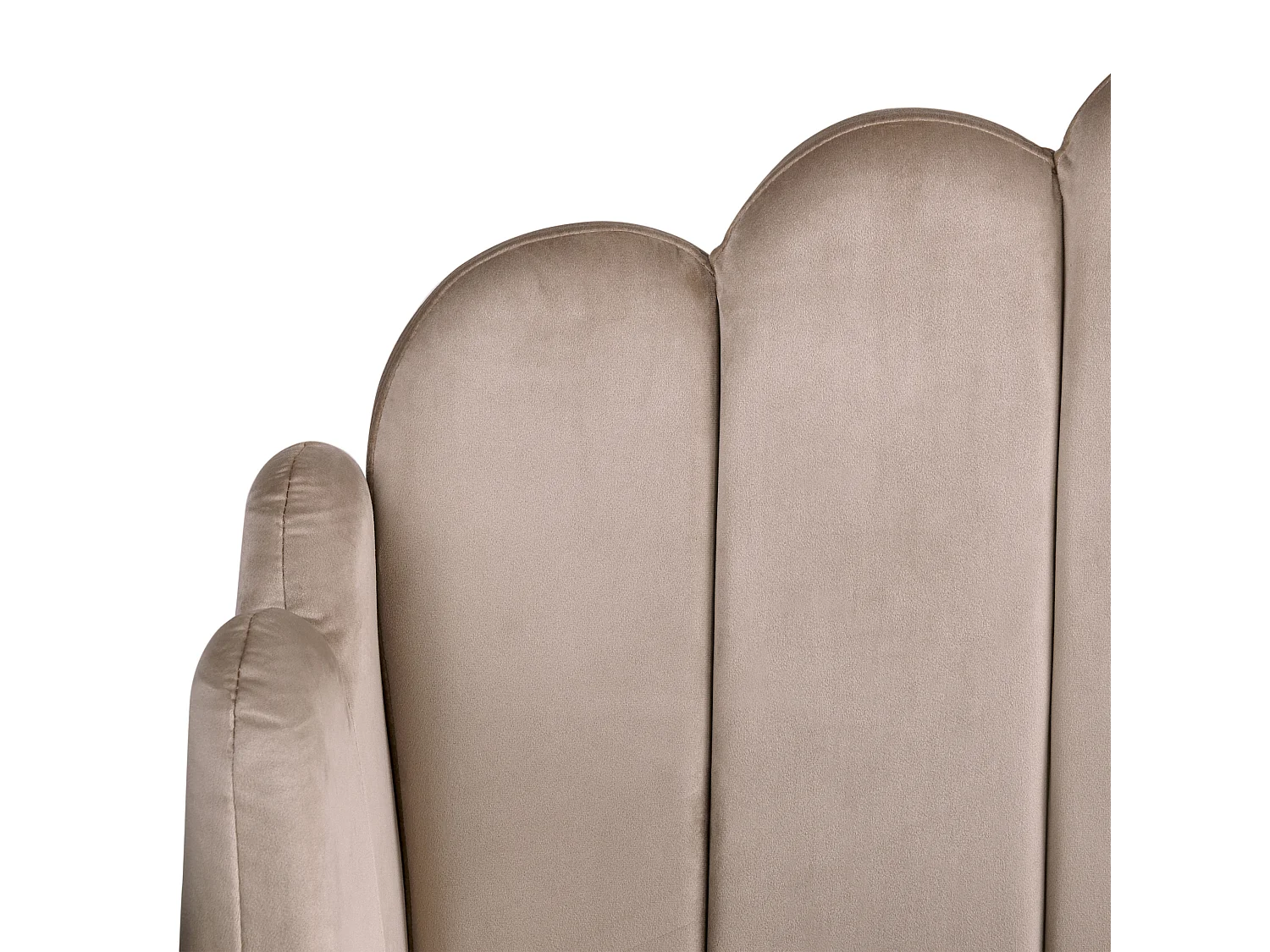 Polsterbett Samt beige taupe Lattenrost 180x200 cm vertikale Steppung Ambillou