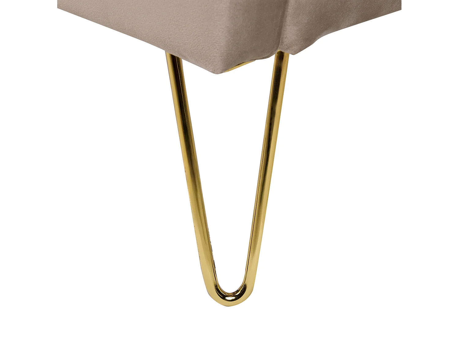 Lit avec sommier Velours AMBILLOU 180 x 200 cm Taupe