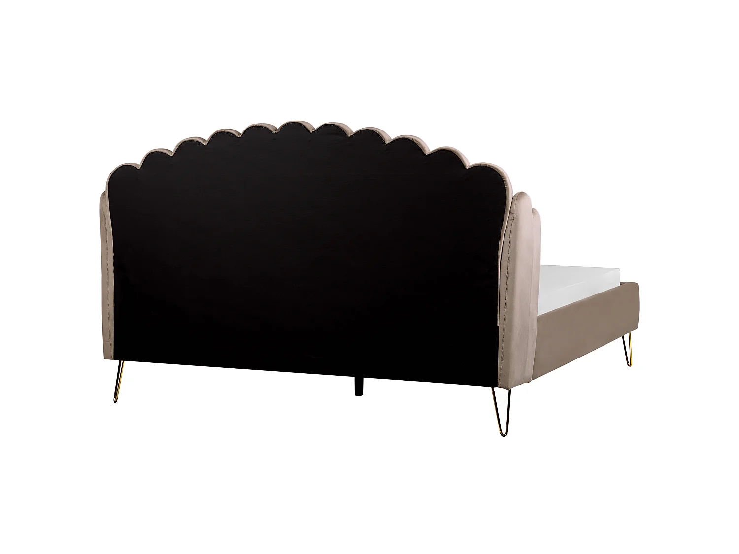 Säng med lamellram Sammet AMBILLOU 180 x 200 cm Taupe