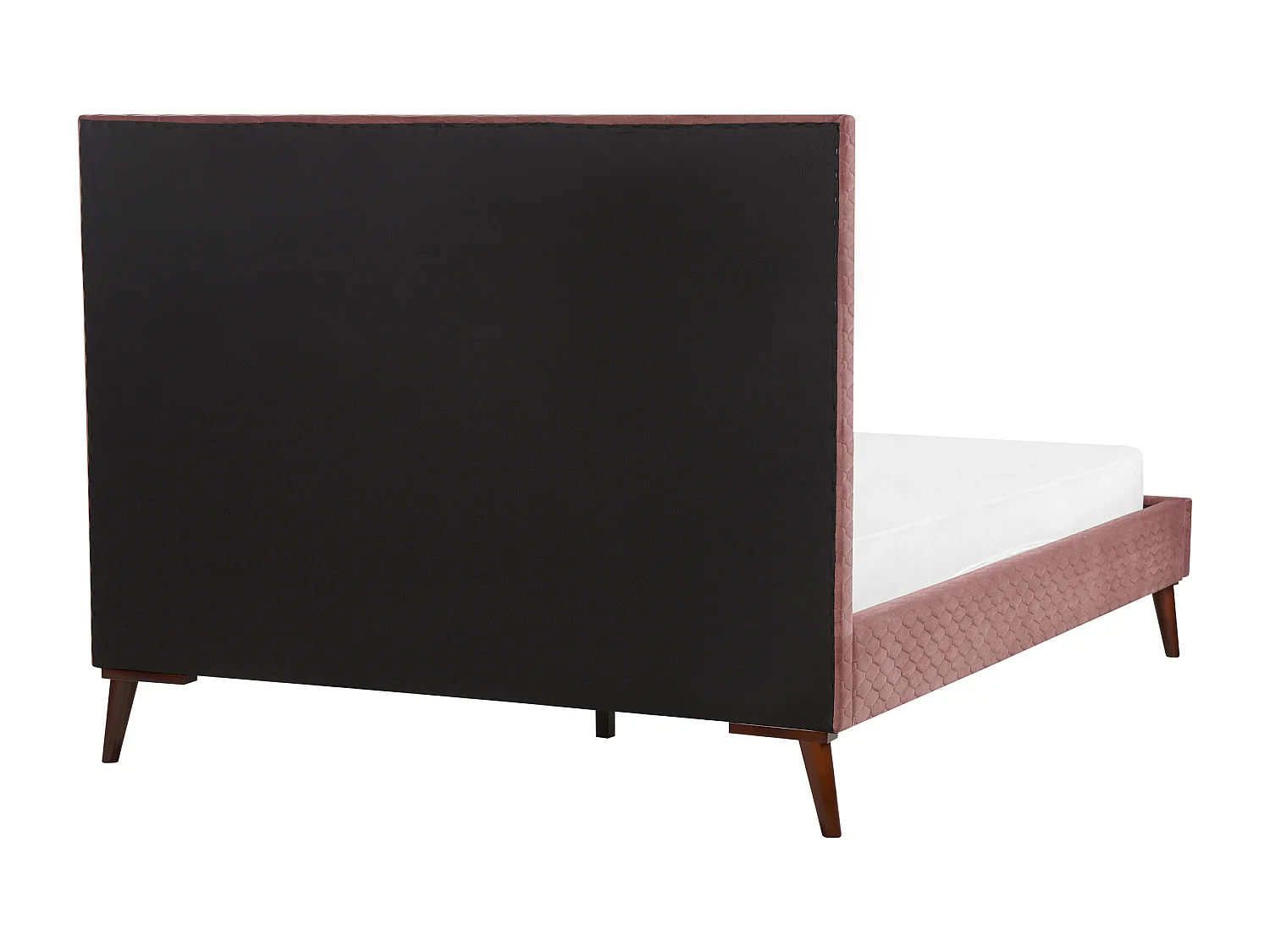 Lit avec sommier Velours BAYONNE 140 x 200 cm Rose