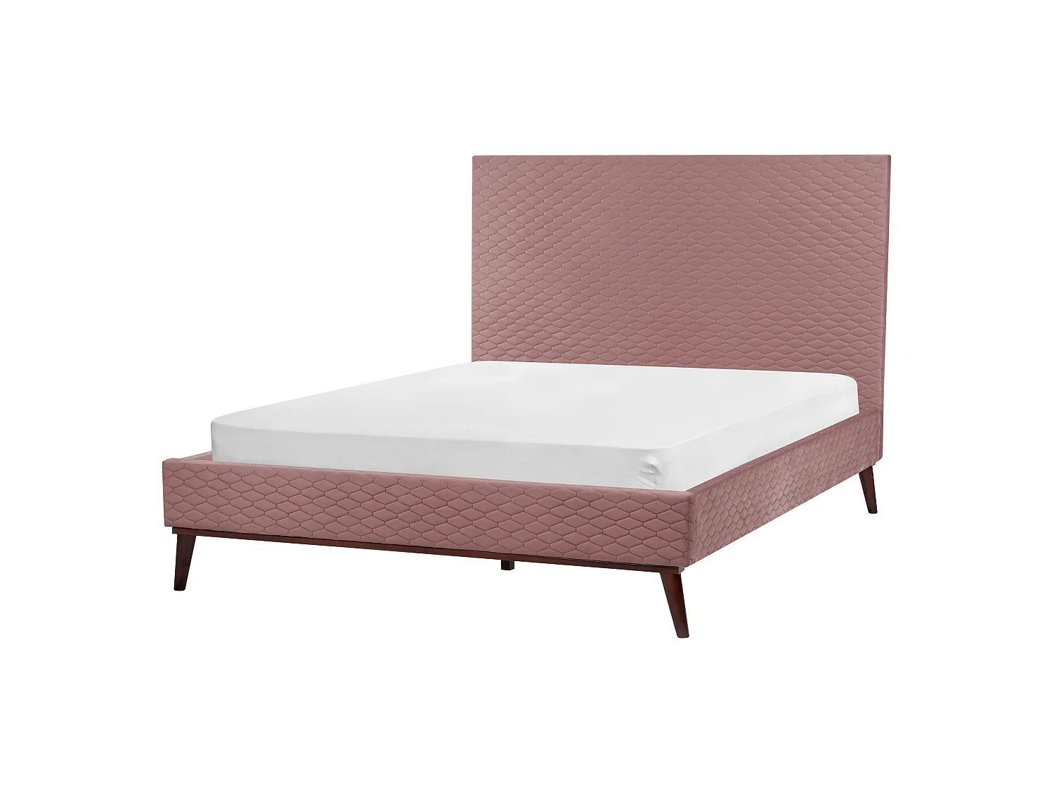 Säng med lamellram Sammet BAYONNE 140 x 200 cm Rosa
