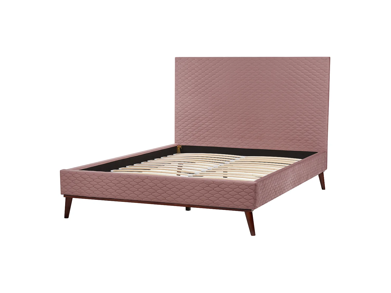 Säng med lamellram Sammet BAYONNE 140 x 200 cm Rosa