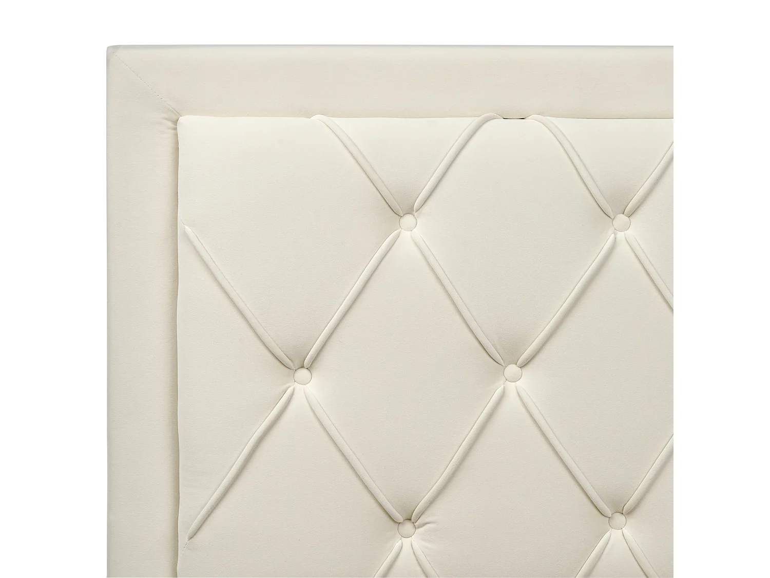 Lit avec tiroirs de rangement Velours LIEVIN 180 x 200 cm Beige clair