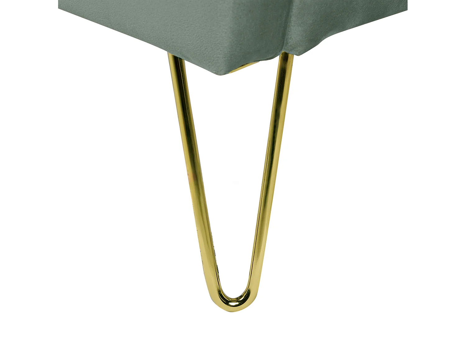 Polsterbett Samtstoff grün mit Lattenrost 140x200 cm vertikale Steppung Ambillou