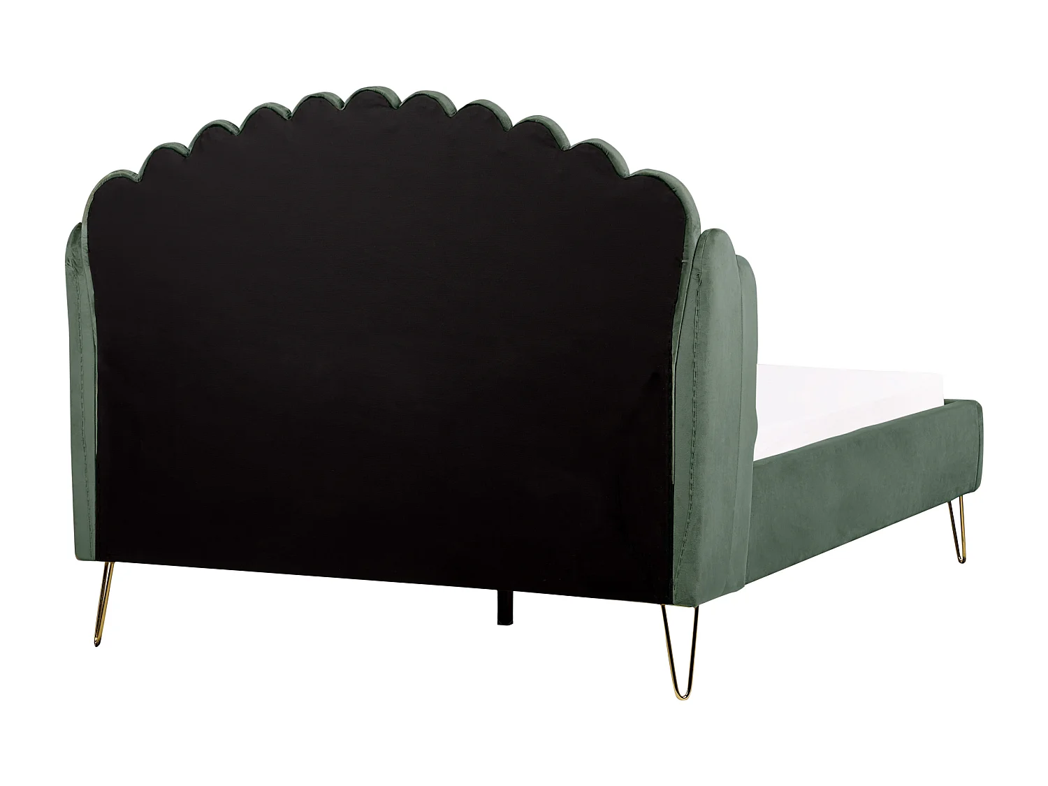 Lit avec sommier Velours AMBILLOU 140 x 200 cm Vert