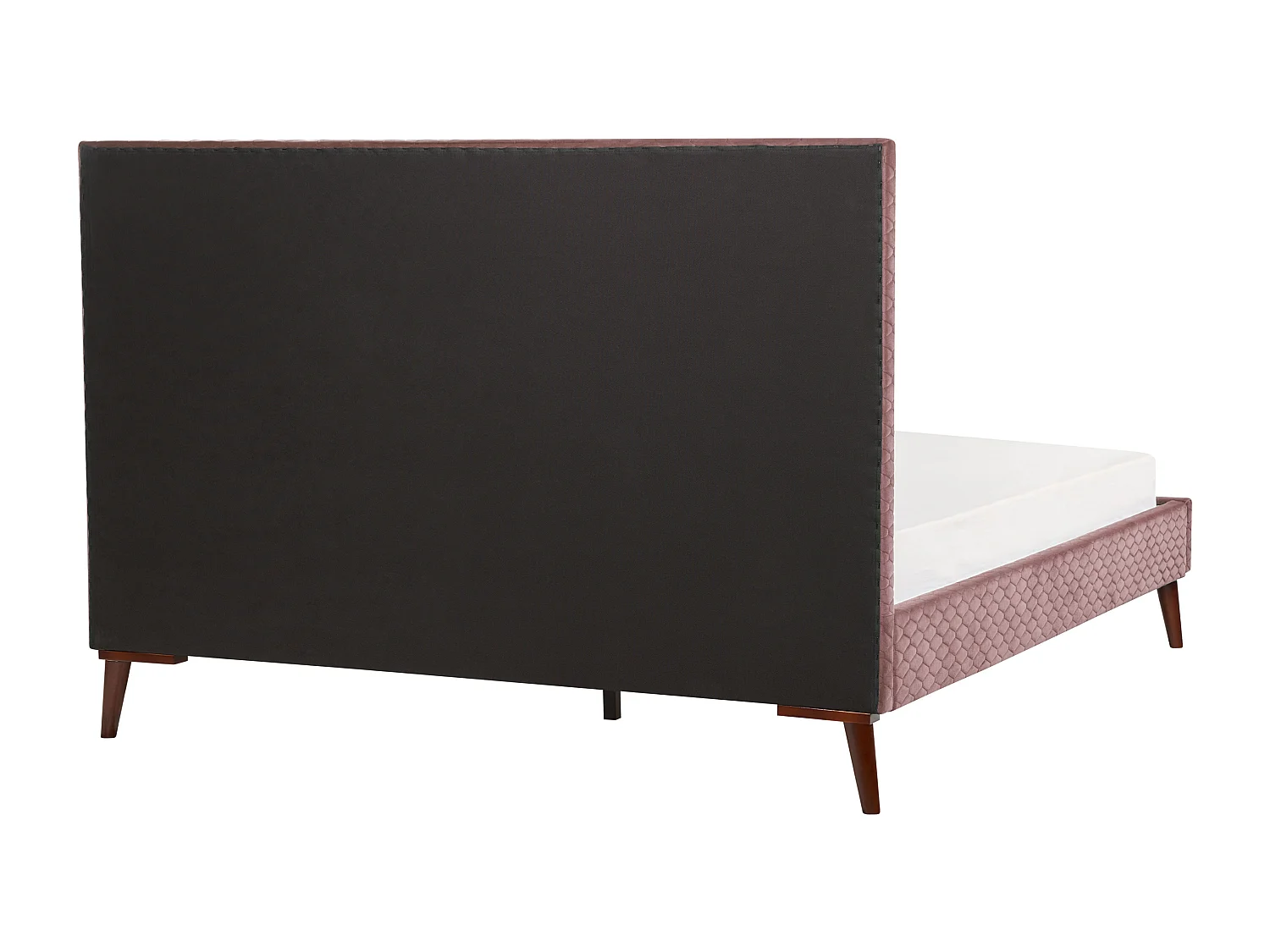 Lit avec sommier Velours BAYONNE 160 x 200 cm Rose