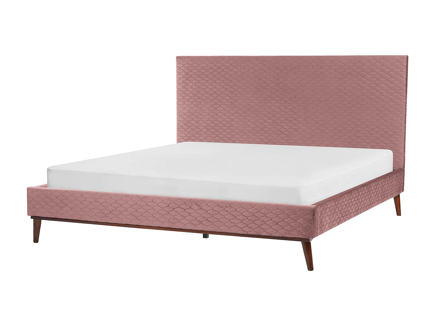 Bed Fluweel BAYONNE 180 x 200 cm Roze