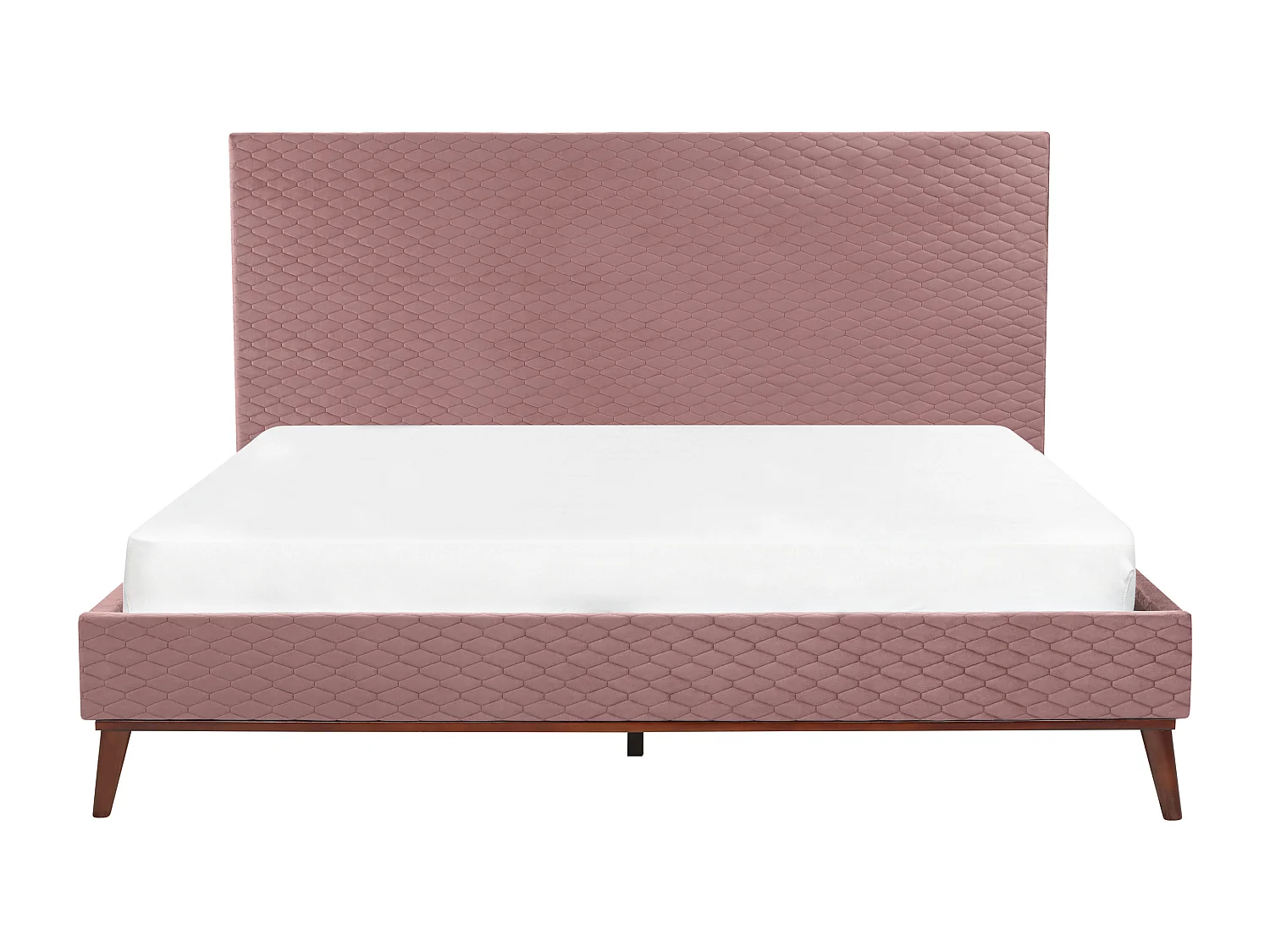 Bed Fluweel BAYONNE 180 x 200 cm Roze