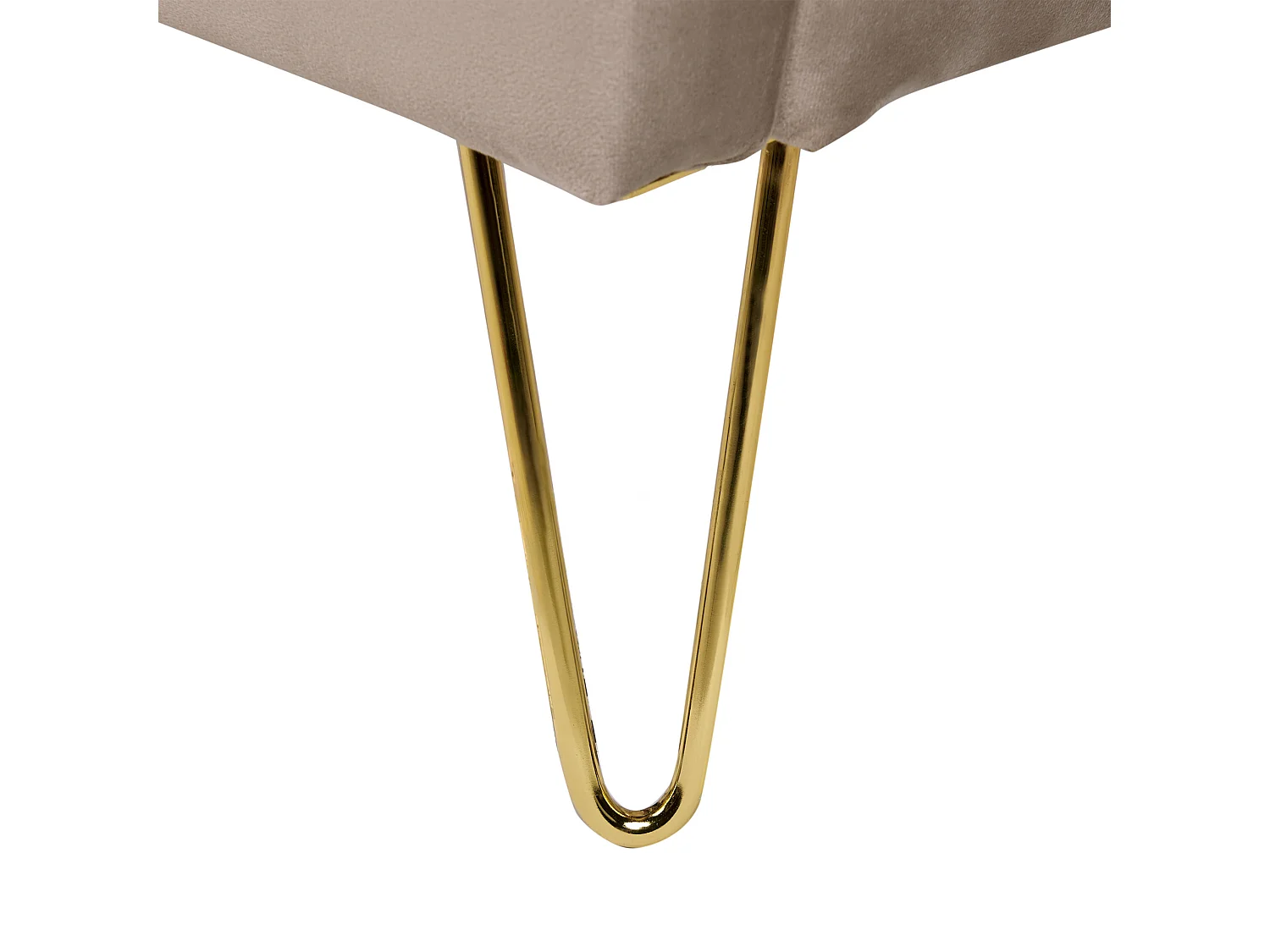 Bed Fluweel AMBILLOU 160 x 200 cm Taupe