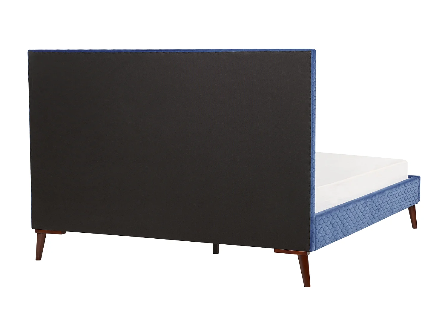 Lit avec sommier Velours BAYONNE 160 x 200 cm Bleu