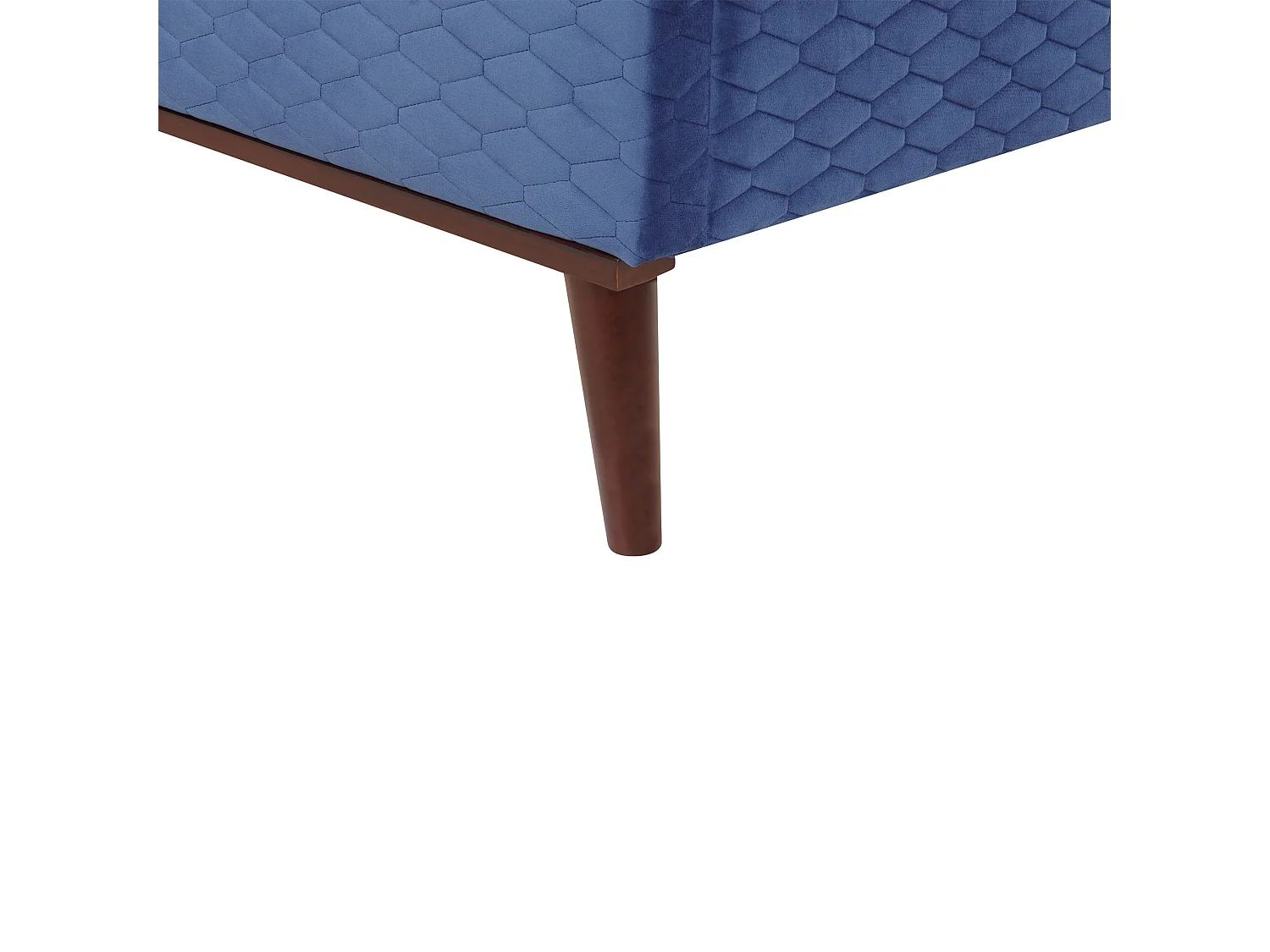 Lit avec sommier Velours BAYONNE 160 x 200 cm Bleu