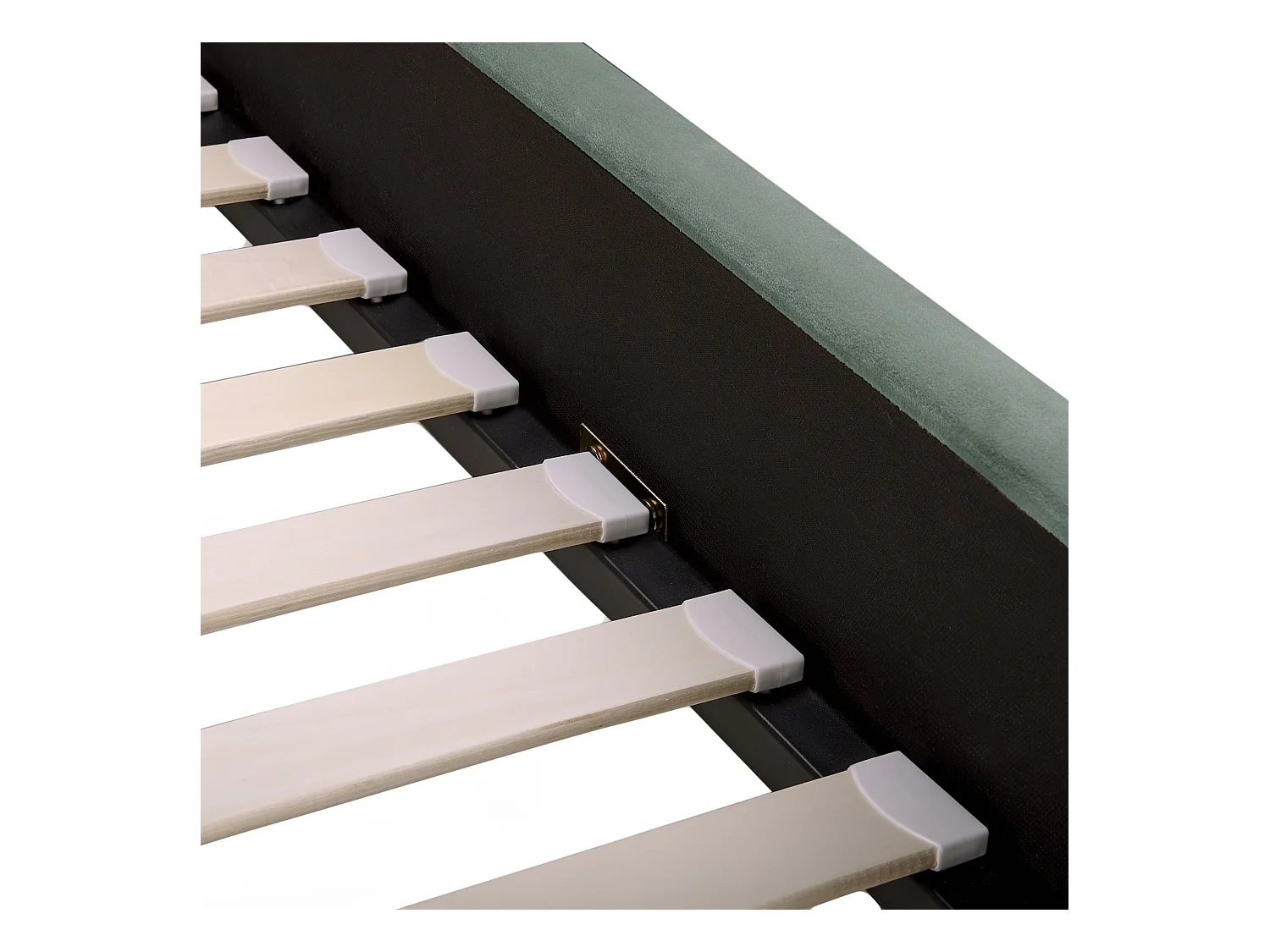 Lit avec sommier Velours AMBILLOU 180 x 200 cm Vert