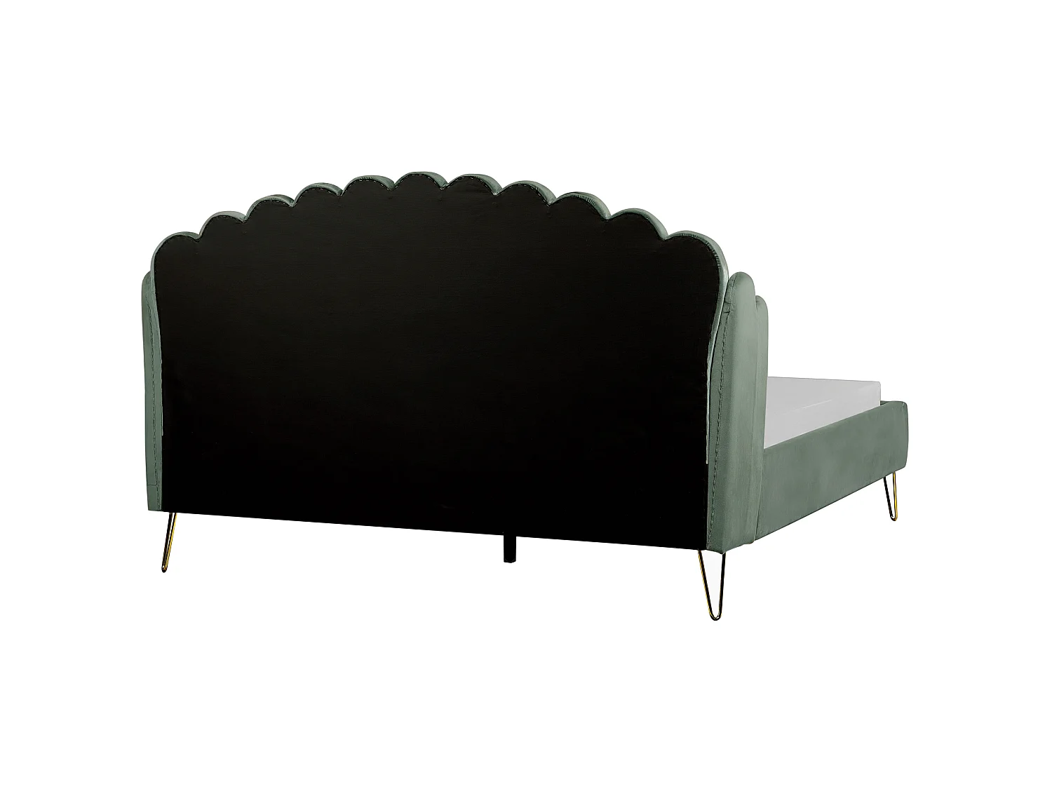 Lit avec sommier Velours AMBILLOU 180 x 200 cm Vert