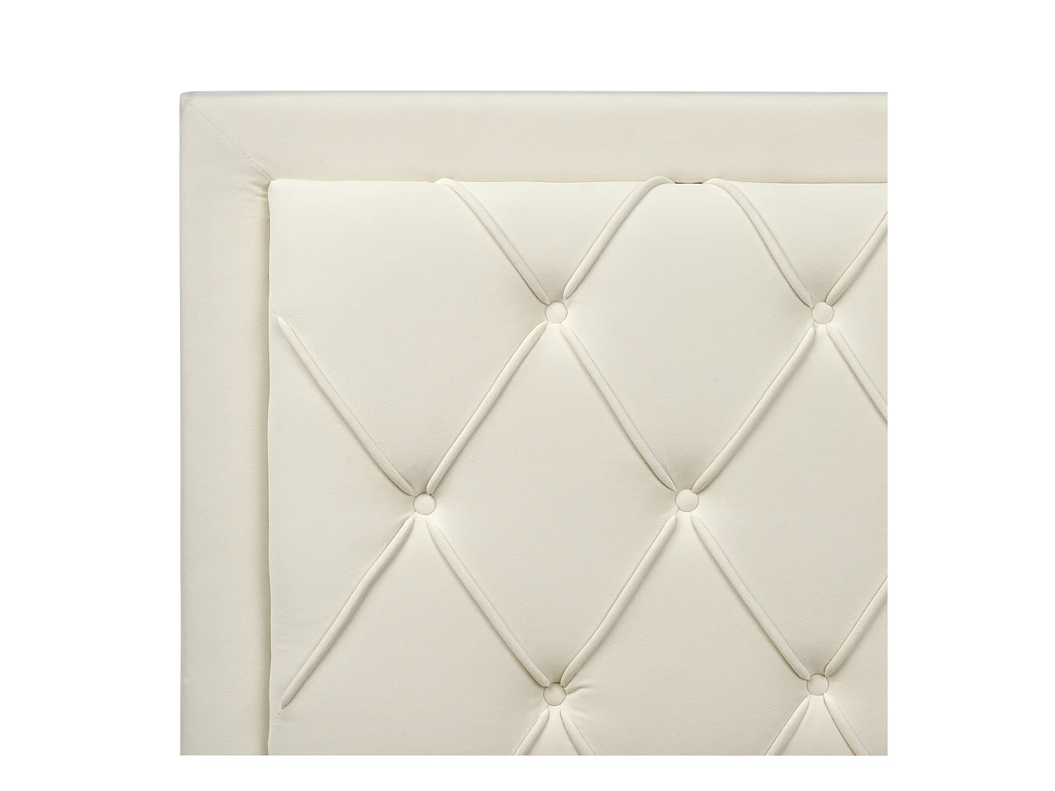 Lit avec tiroirs de rangement Velours LIEVIN 160 x 200 cm Beige clair