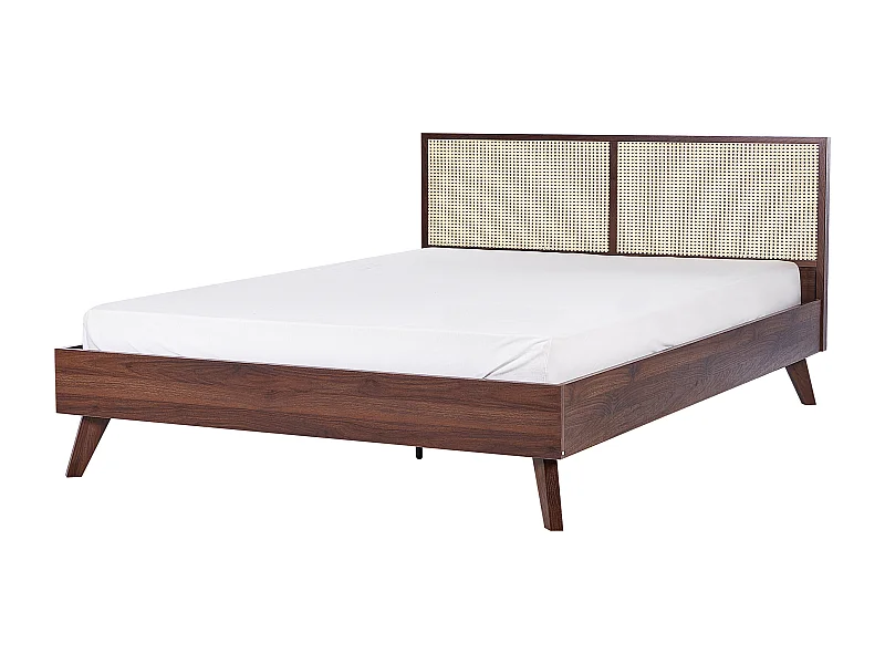 Bed Rotan MONPAZIER 180 x 200 cm Donkerbruin