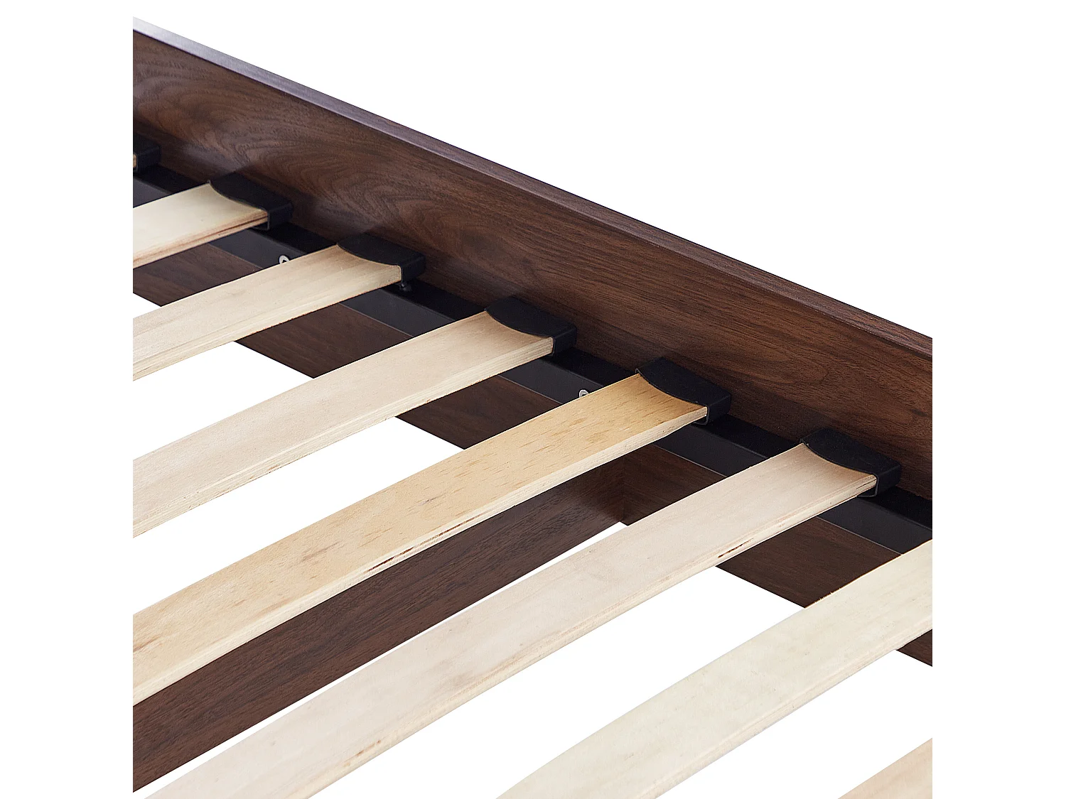 Cama Ratán MONPAZIER 180 x 200 cm Marrón oscuro